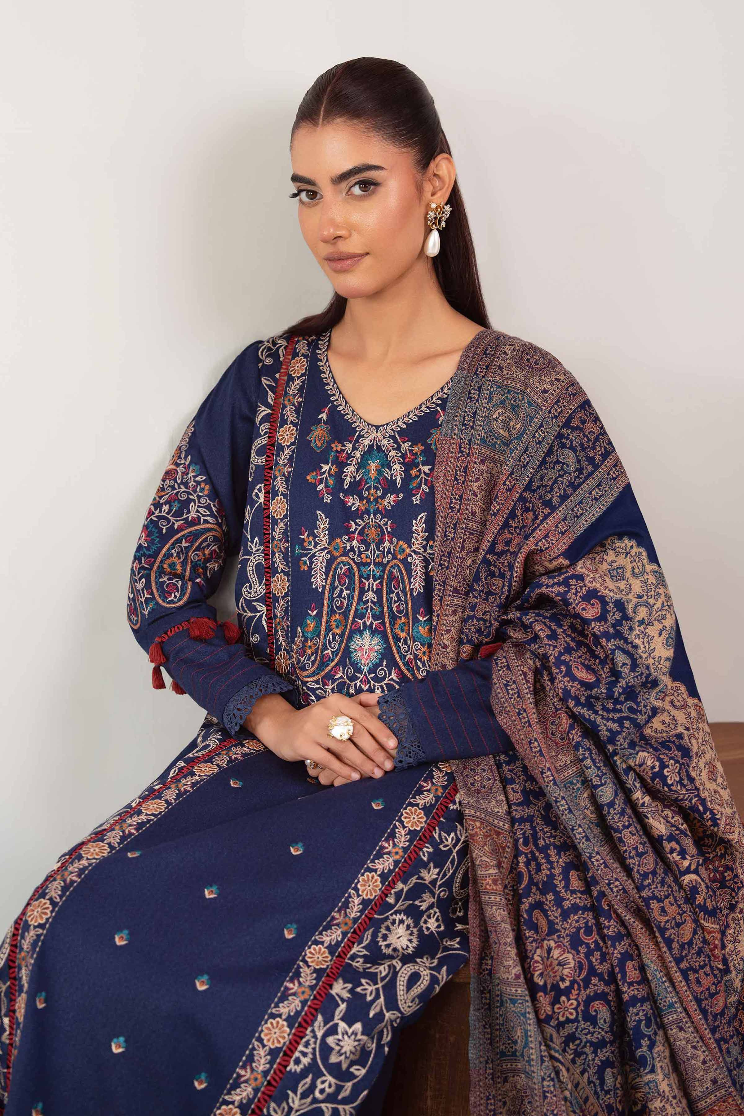 3 Piece - Embroidered Suit - 42502719 for Women - Unstitched Collection | Nishat | Shop Online