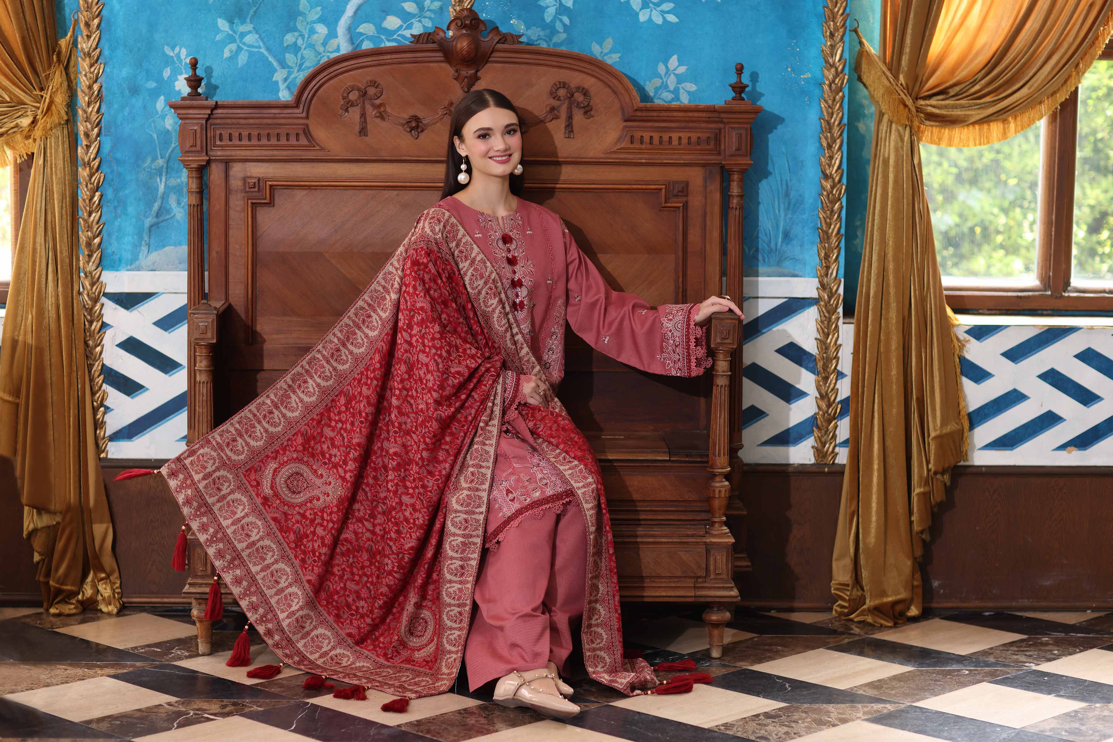 3 Piece - Embroidered Suit - 42502722 for Women - Unstitched Collection | Nishat | Shop Online