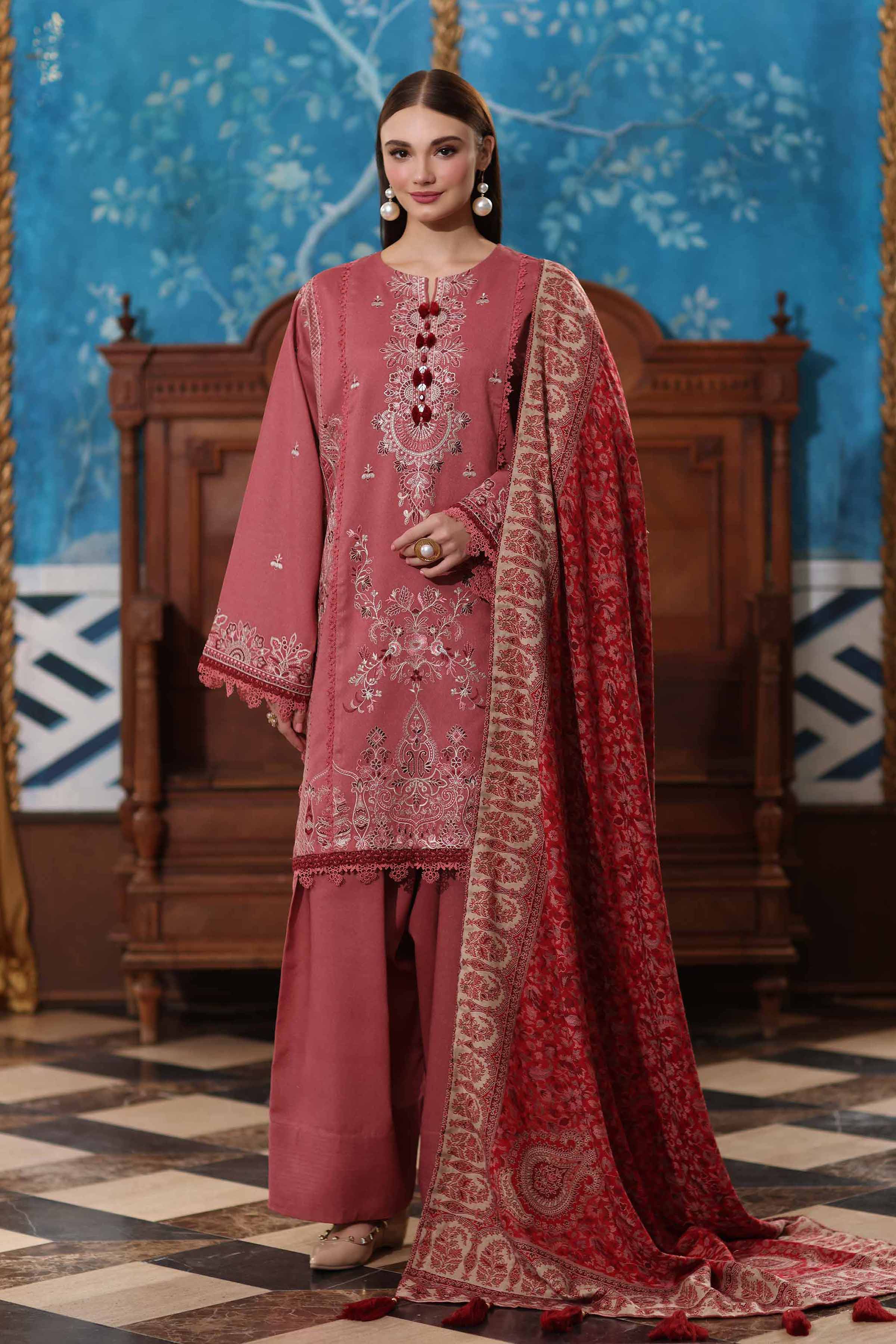 3 Piece - Embroidered Suit - 42502722 for Women - Unstitched Collection | Nishat | Shop Online