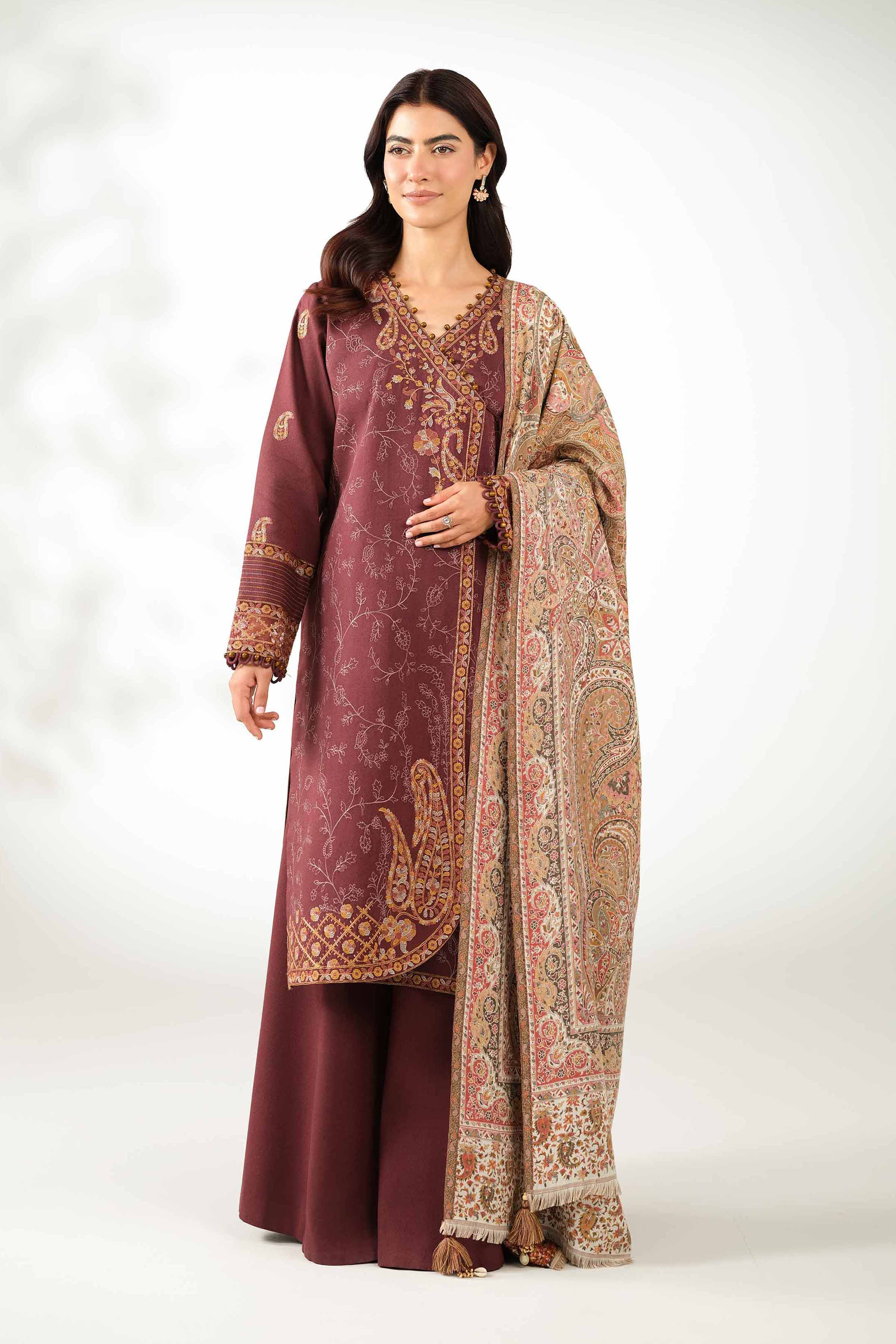 3 Piece - Embroidered Suit - 42502723 for Women - Unstitched Collection | Nishat | Shop Online