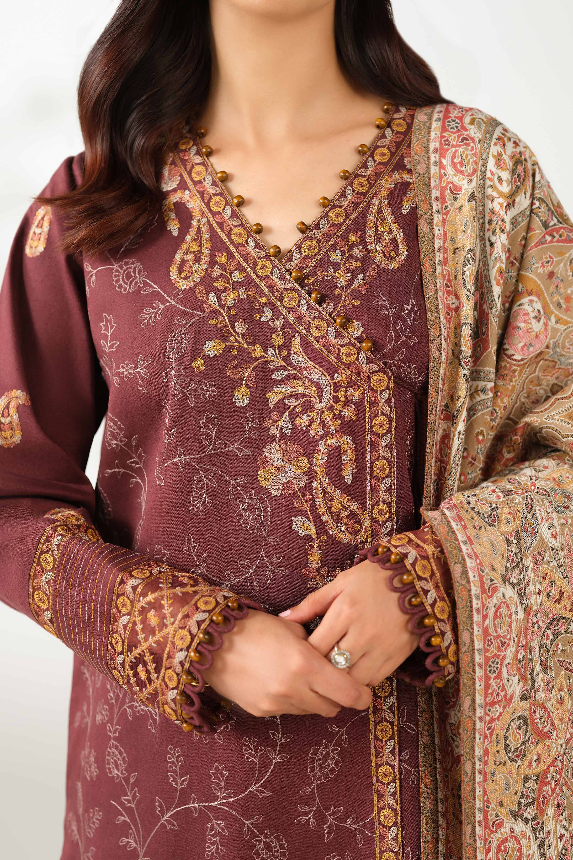 3 Piece - Embroidered Suit - 42502723 for Women - Unstitched Collection | Nishat | Shop Online