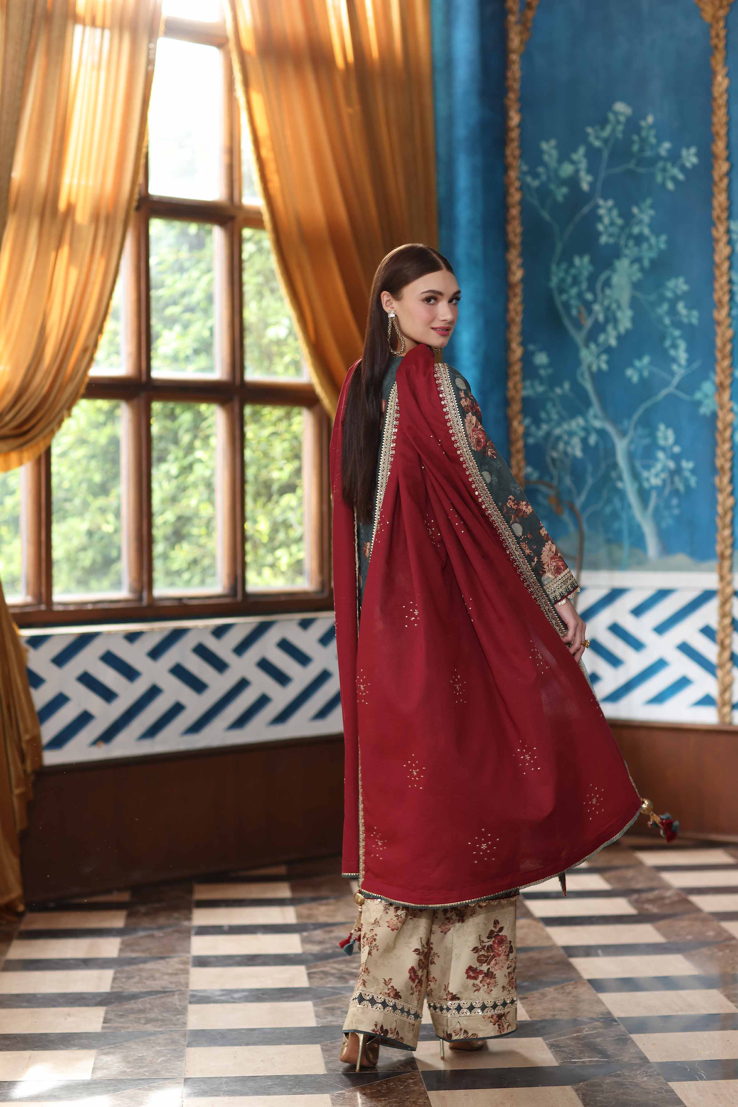 3 Piece - Digital Printed Embroidered Suit - 42502724 for Women - Unstitched Collection | Nishat | Shop Online