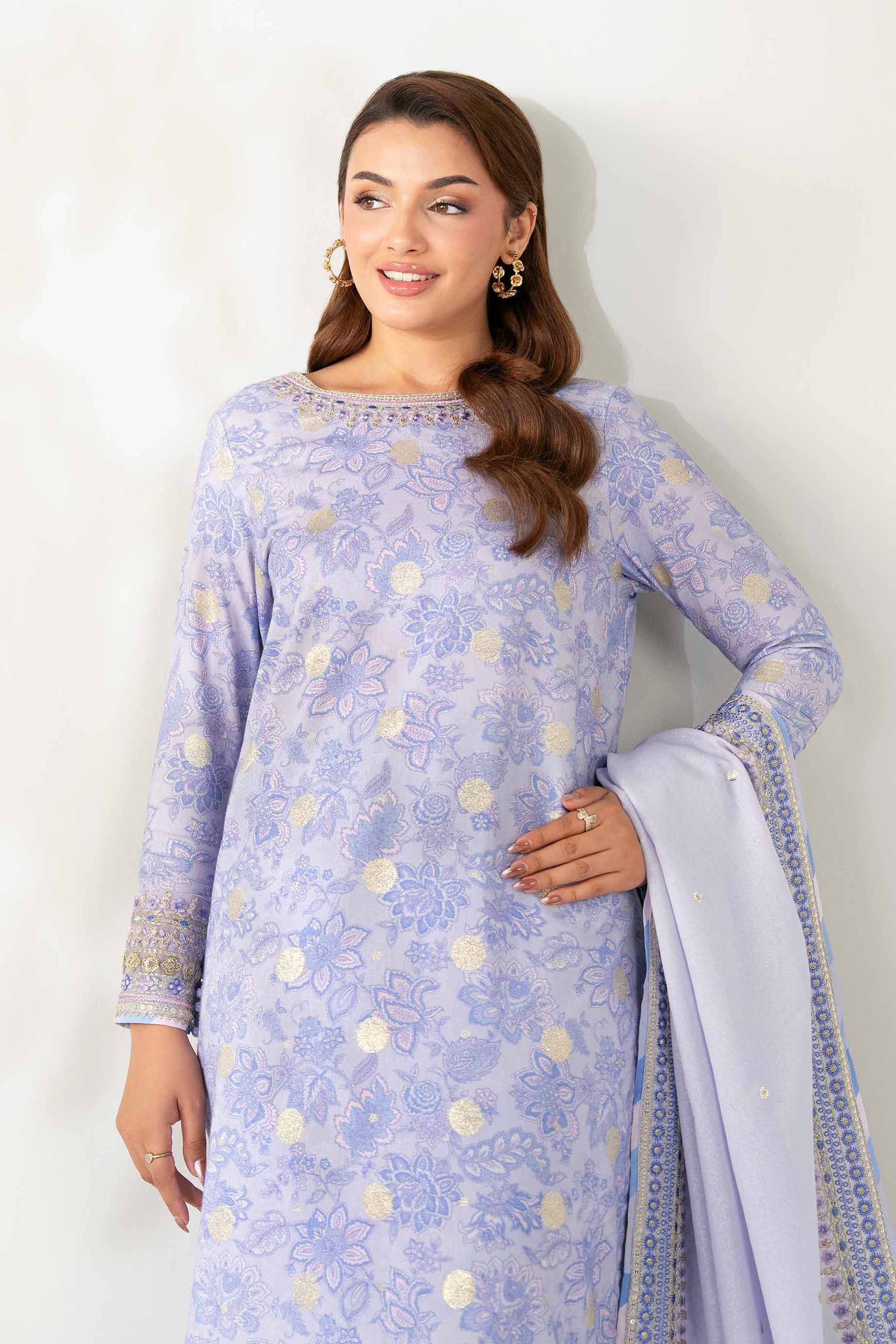 3 Piece - Digital Printed Embroidered Suit - 42502725 for Women - Unstitched Collection | Nishat | Shop Online