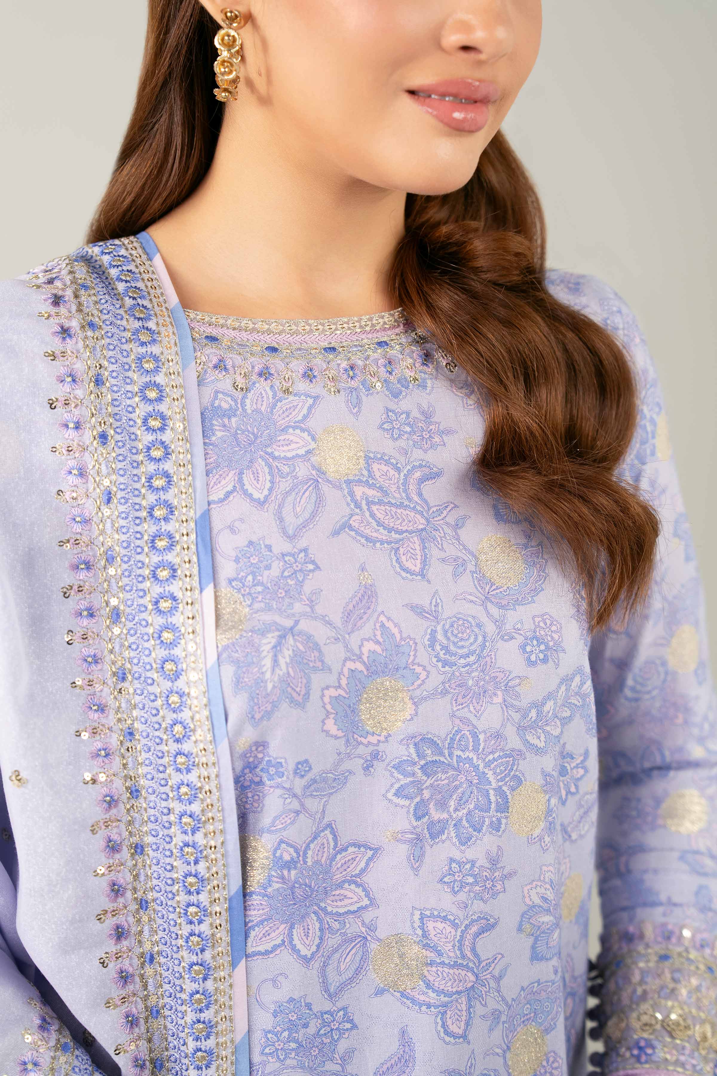 3 Piece - Digital Printed Embroidered Suit - 42502725 for Women - Unstitched Collection | Nishat | Shop Online