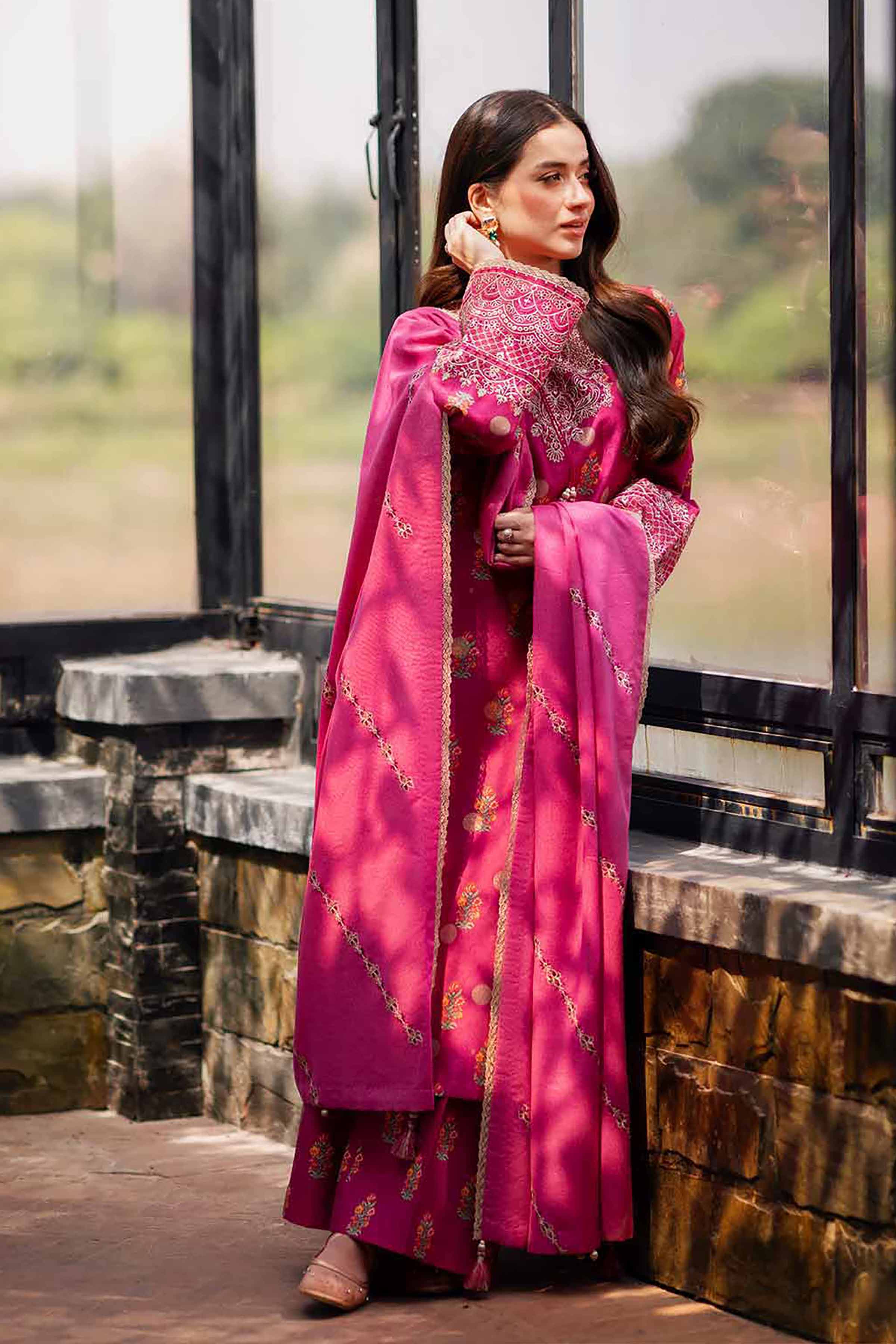 3 Piece - Digital Printed Embroidered Suit - 42502728 for Women - Unstitched Collection | Nishat | Shop Online