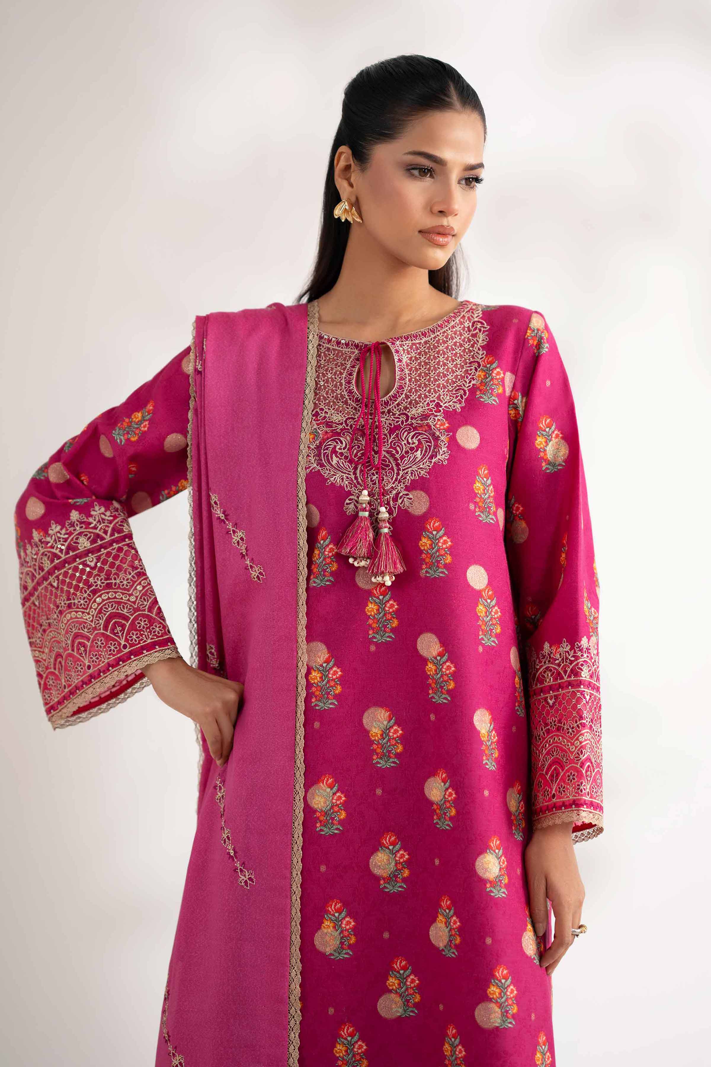 3 Piece - Digital Printed Embroidered Suit - 42502728 for Women - Unstitched Collection | Nishat | Shop Online