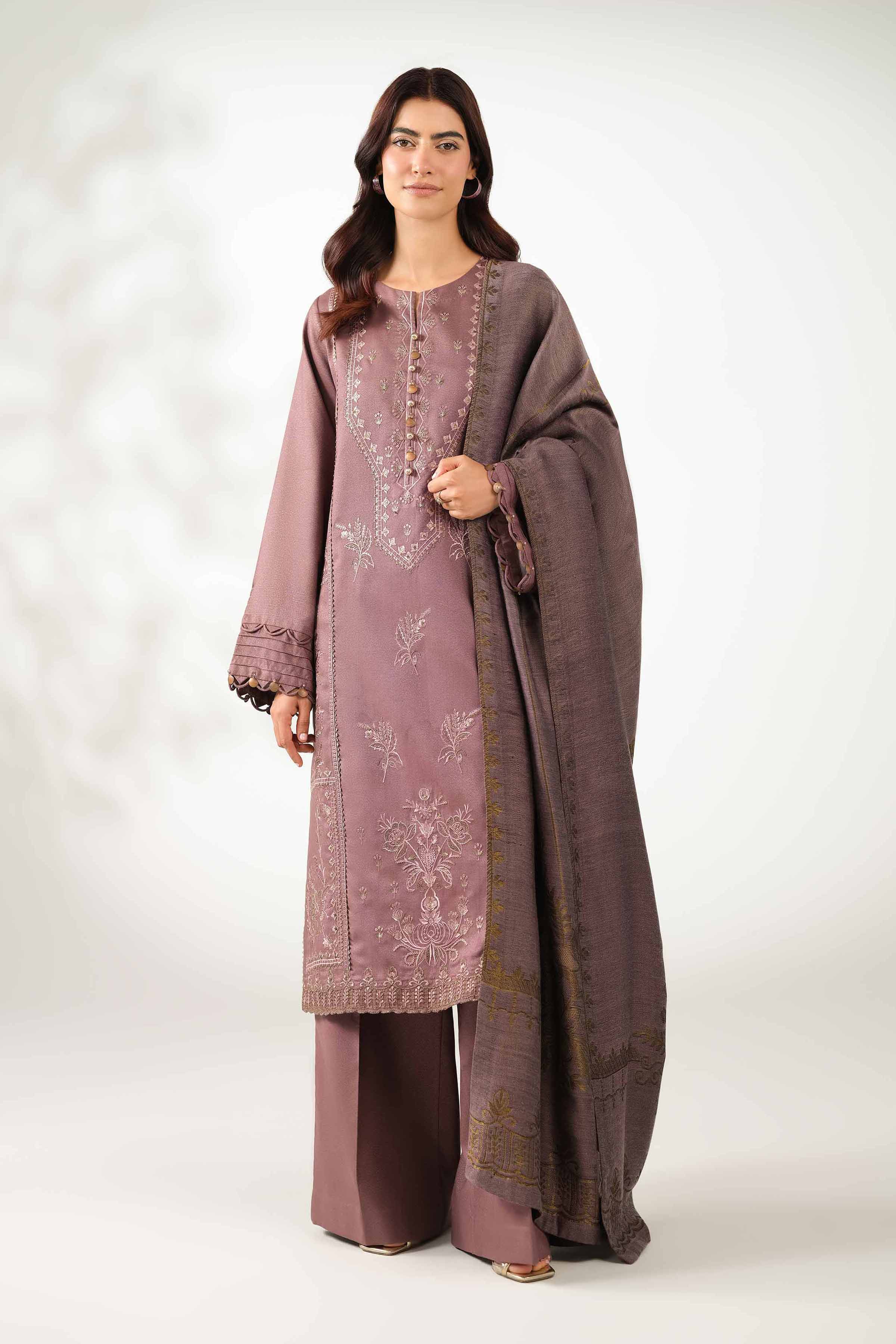 3 Piece - Embroidered Suit - 42502732 for Women - Unstitched Collection | Nishat | Shop Online