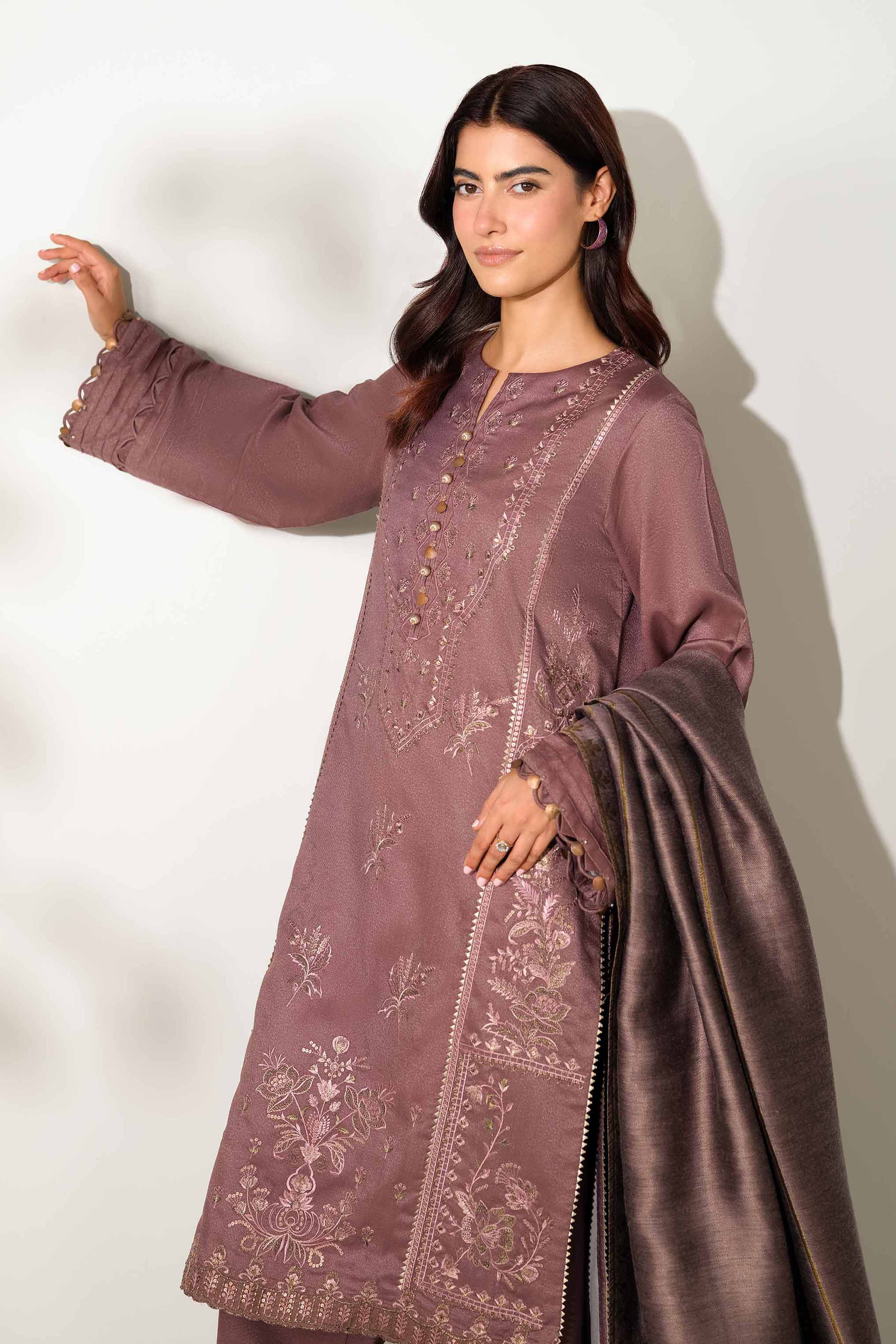 3 Piece - Embroidered Suit - 42502732 for Women - Unstitched Collection | Nishat | Shop Online
