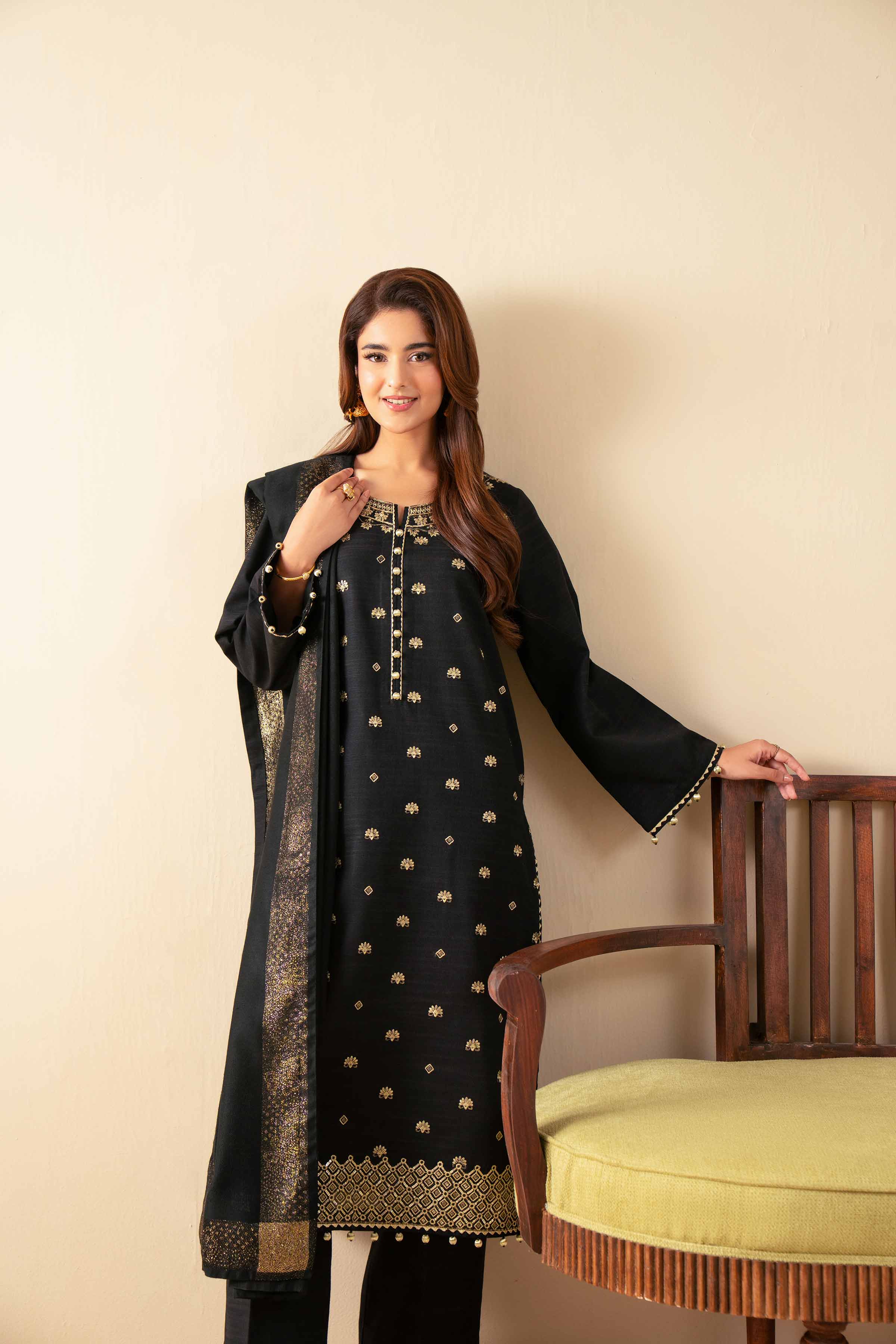 3 Piece - Embroidered Suit - 42502734 for Women - Unstitched Collection | Nishat | Shop Online
