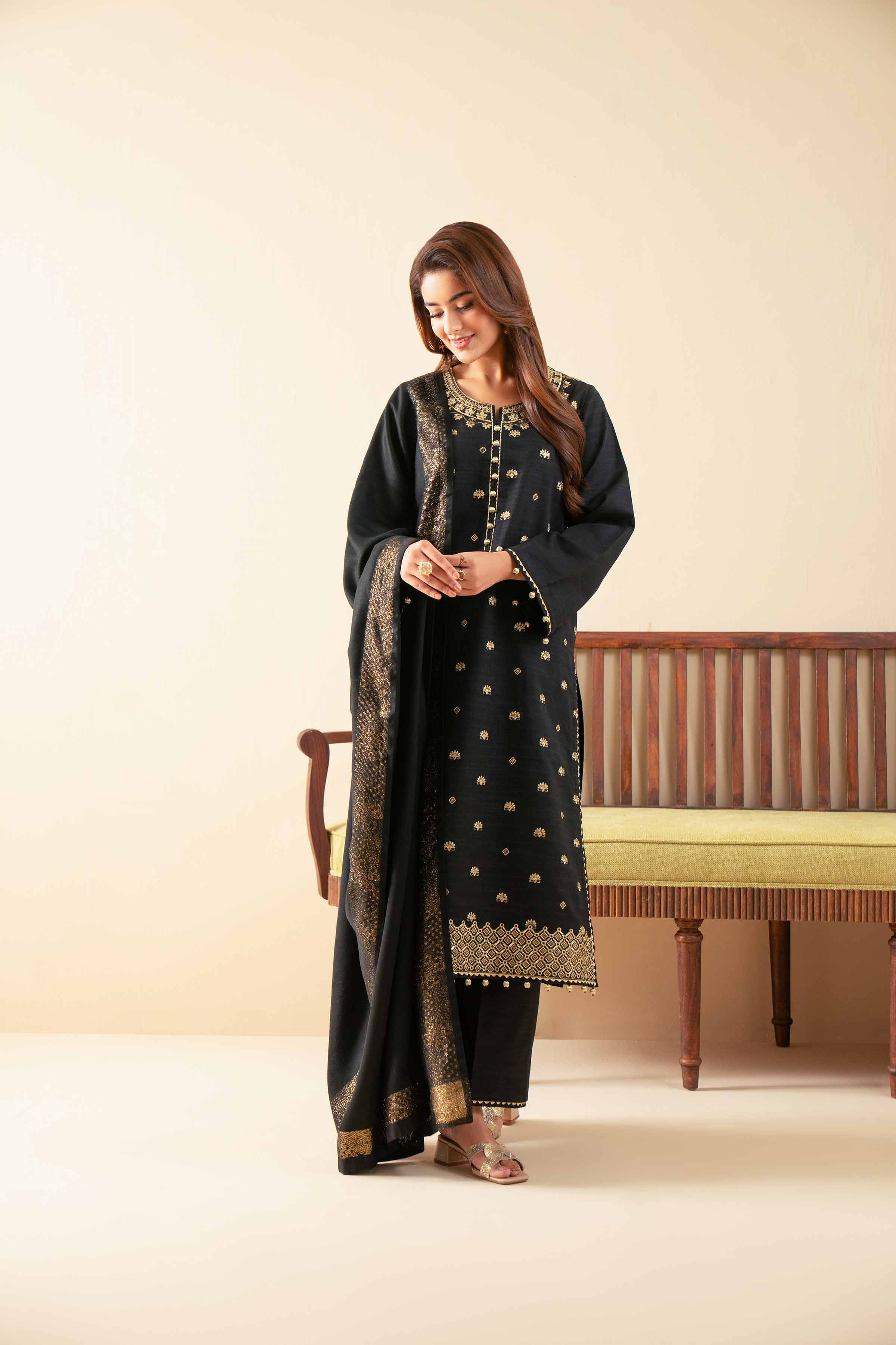 3 Piece - Embroidered Suit - 42502734 for Women - Unstitched Collection | Nishat | Shop Online