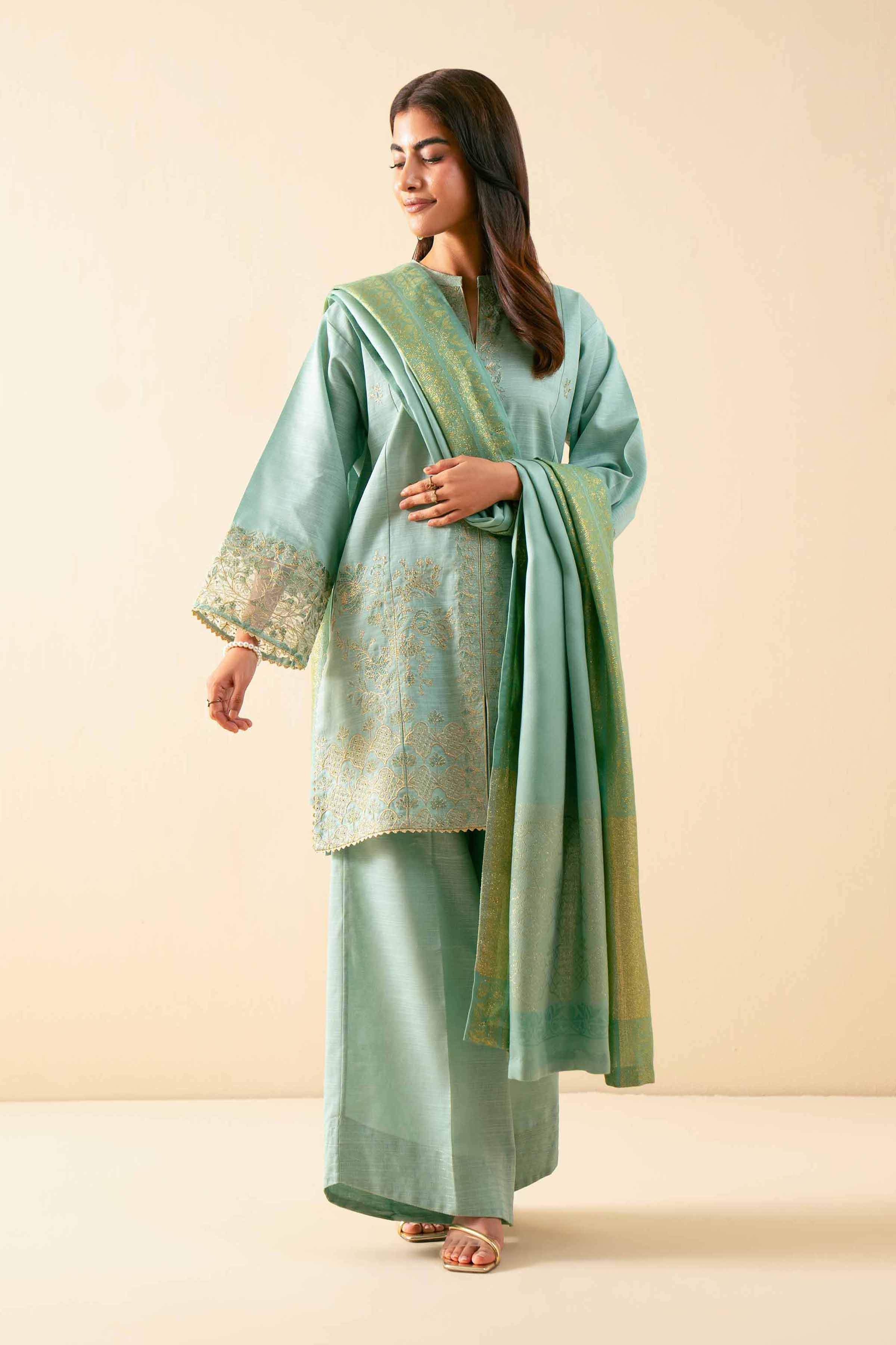 3 Piece - Embroidered Suit - 42502738 for Women - Unstitched Collection | Nishat | Shop Online