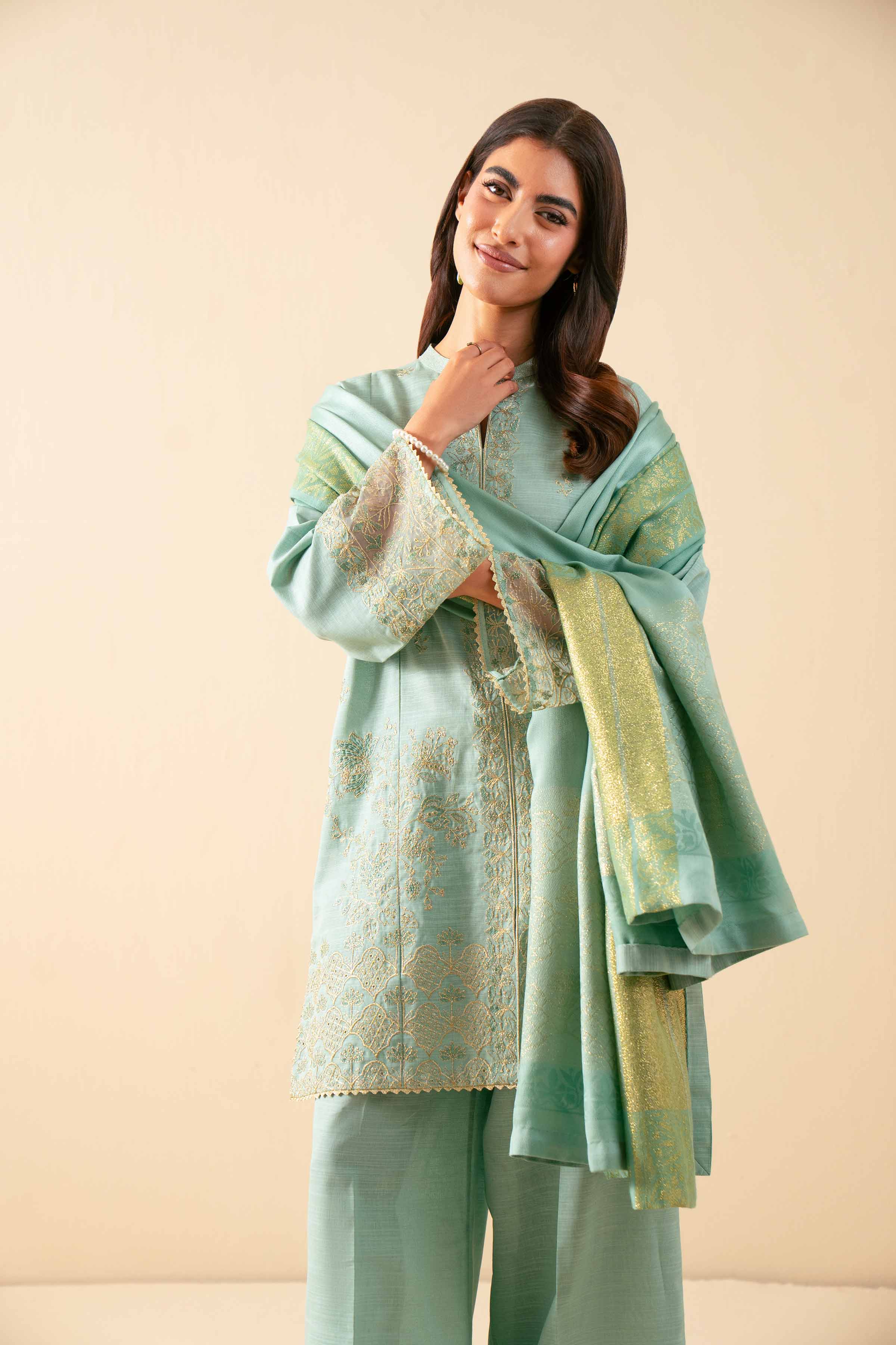 3 Piece - Embroidered Suit - 42502738 for Women - Unstitched Collection | Nishat | Shop Online