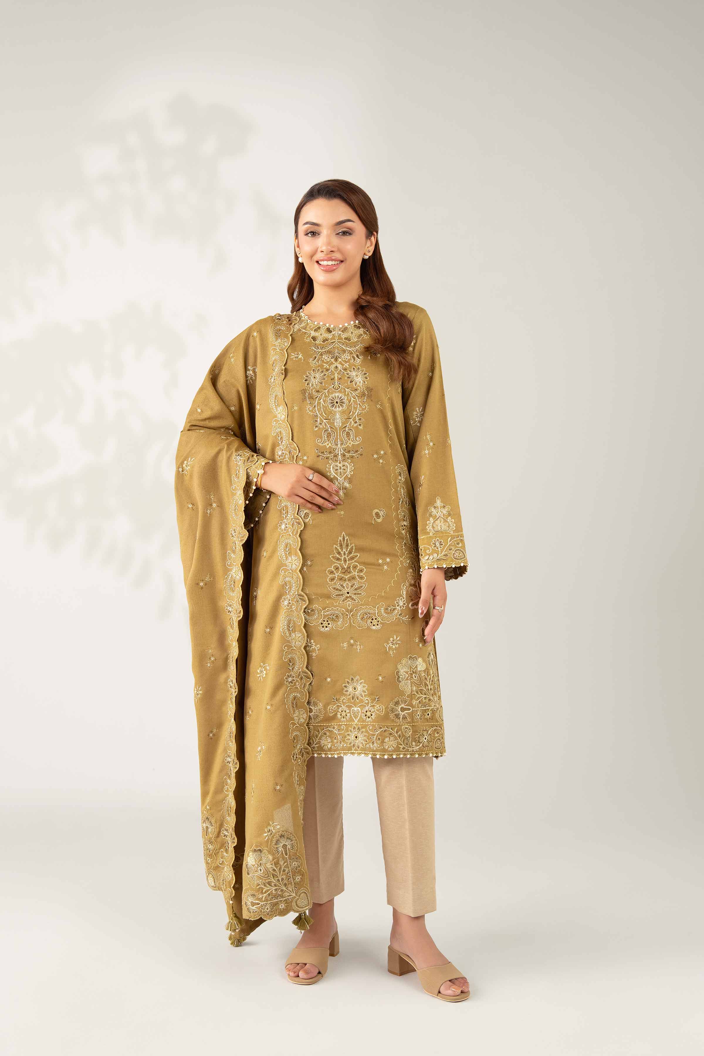 3 Piece - Embroidered Suit - 42502741 for Women - Unstitched Collection | Nishat | Shop Online
