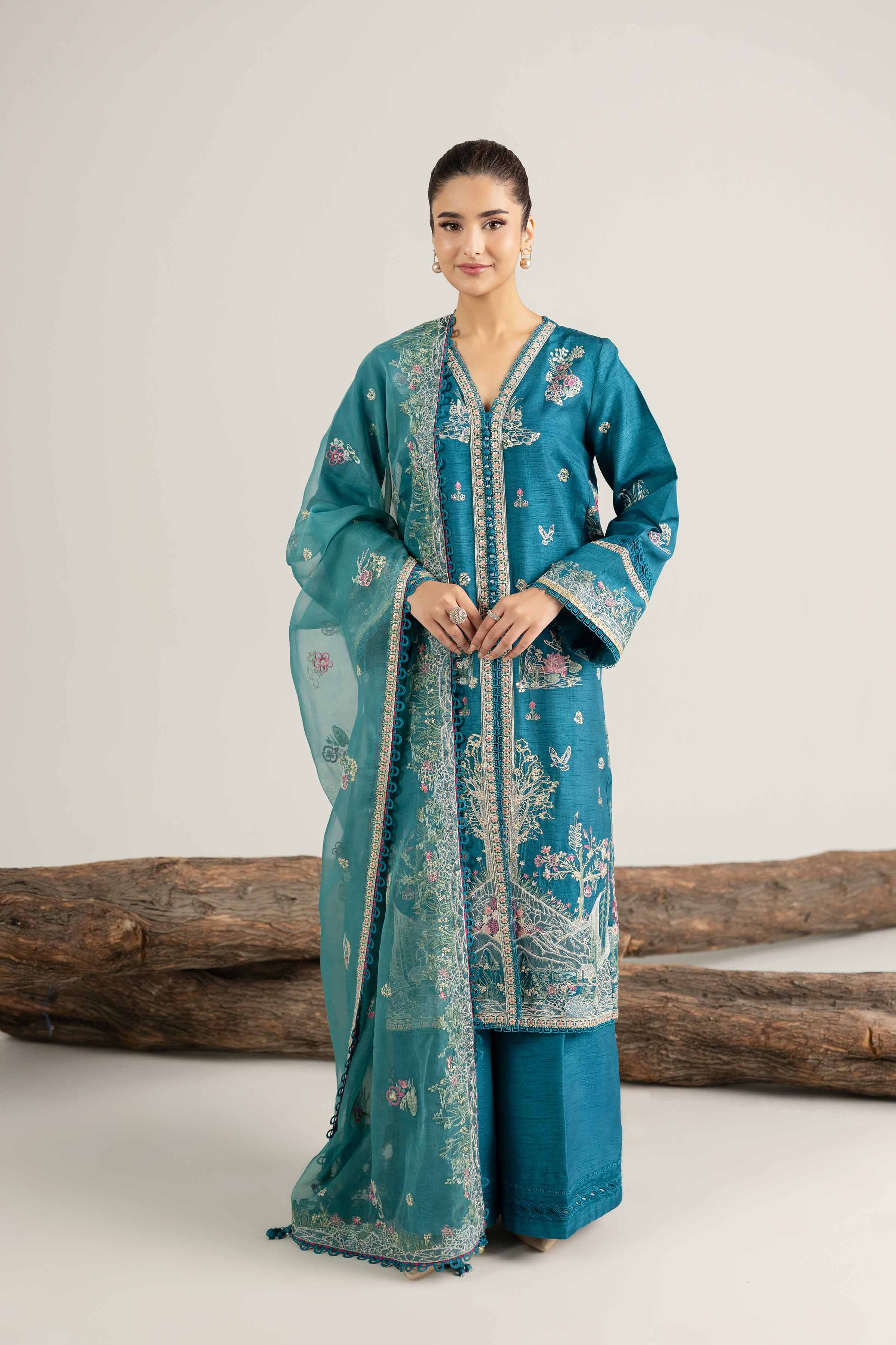 3 Piece - Embroidered Suit - 42502769 for Women - Unstitched Collection | Nishat | Shop Online