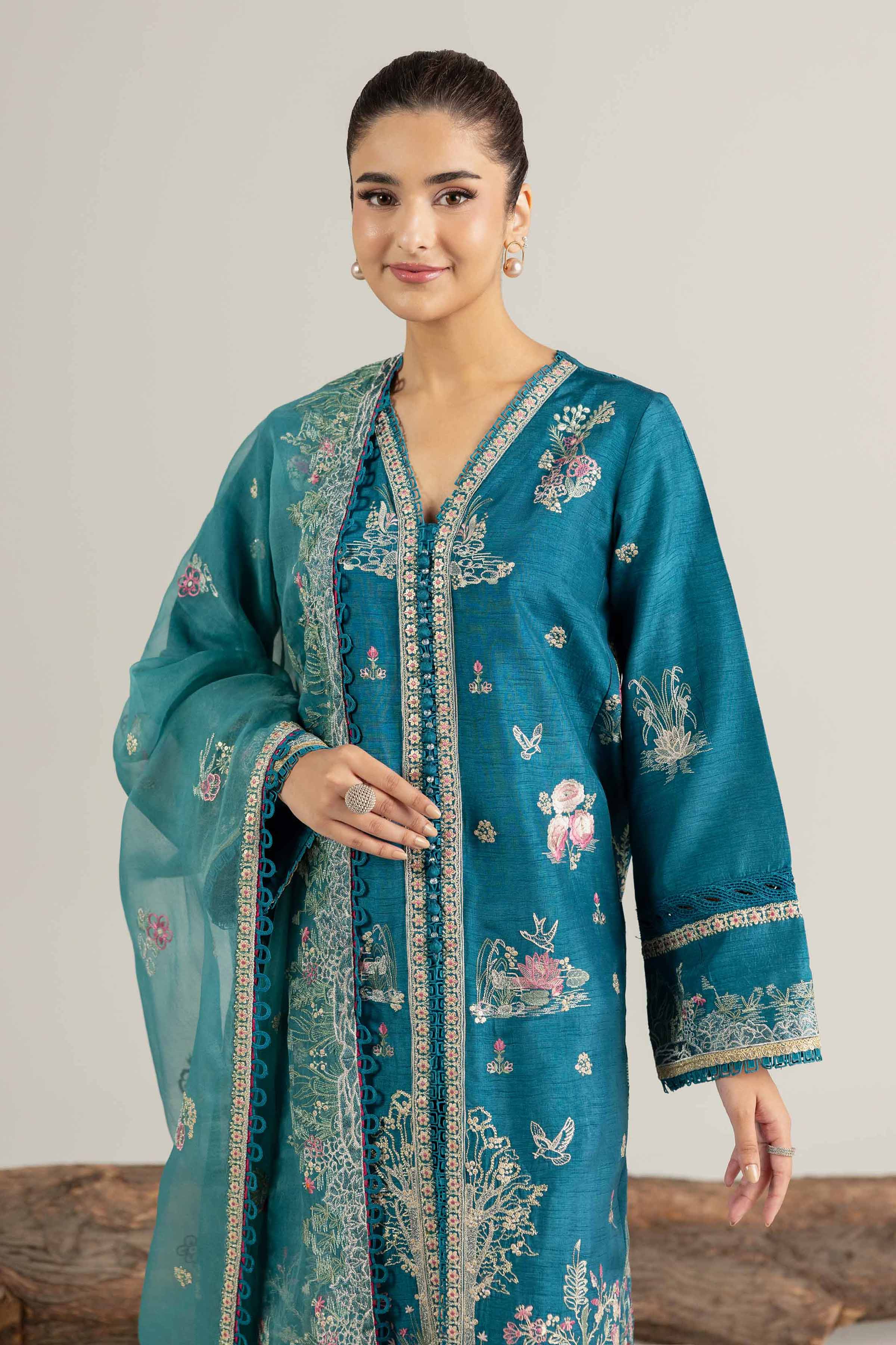 3 Piece - Embroidered Suit - 42502769 for Women - Unstitched Collection | Nishat | Shop Online