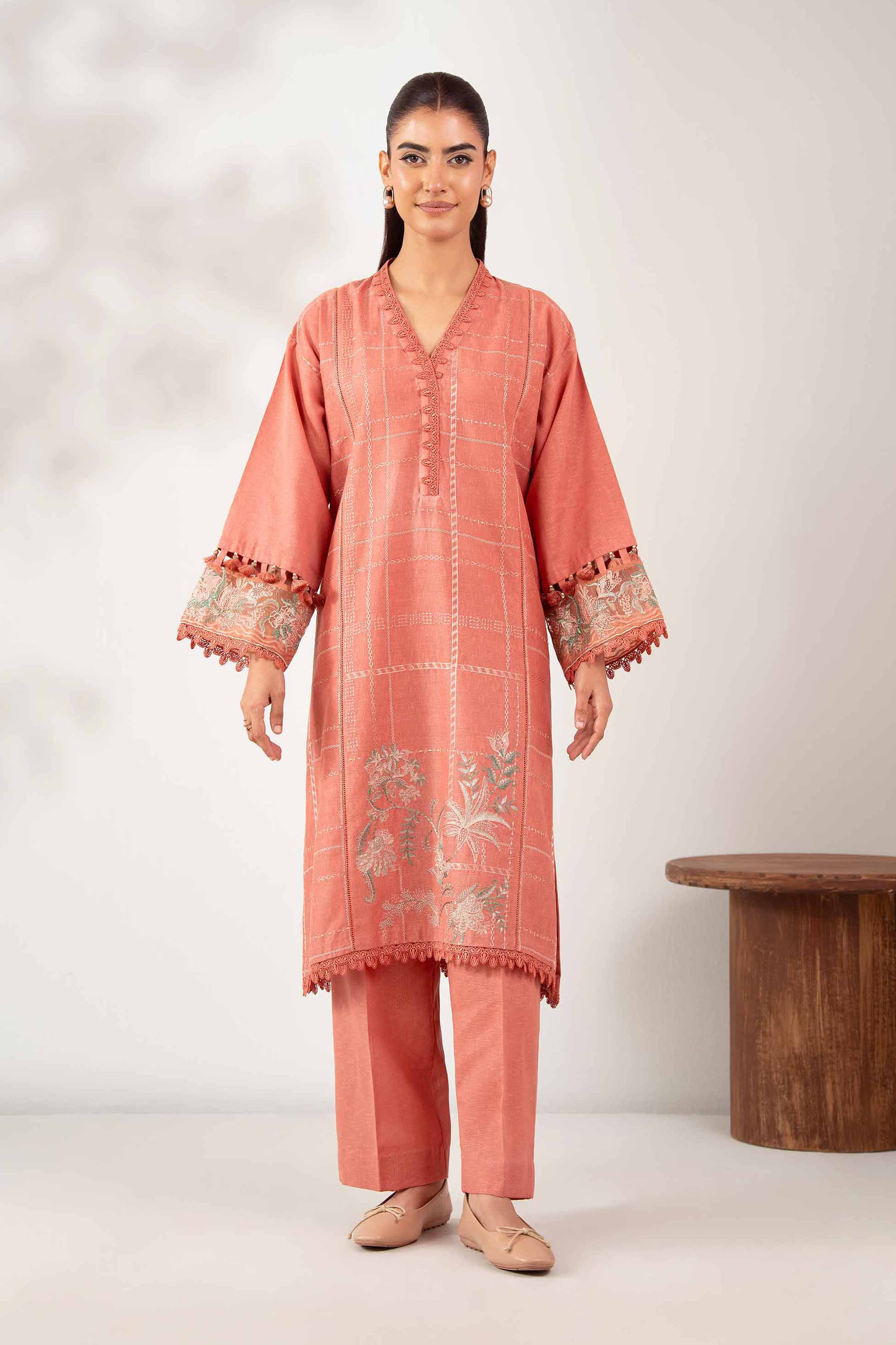 2 Piece - Embroidered Suit - 42502800 for Women - Unstitched Collection | Nishat | Shop Online