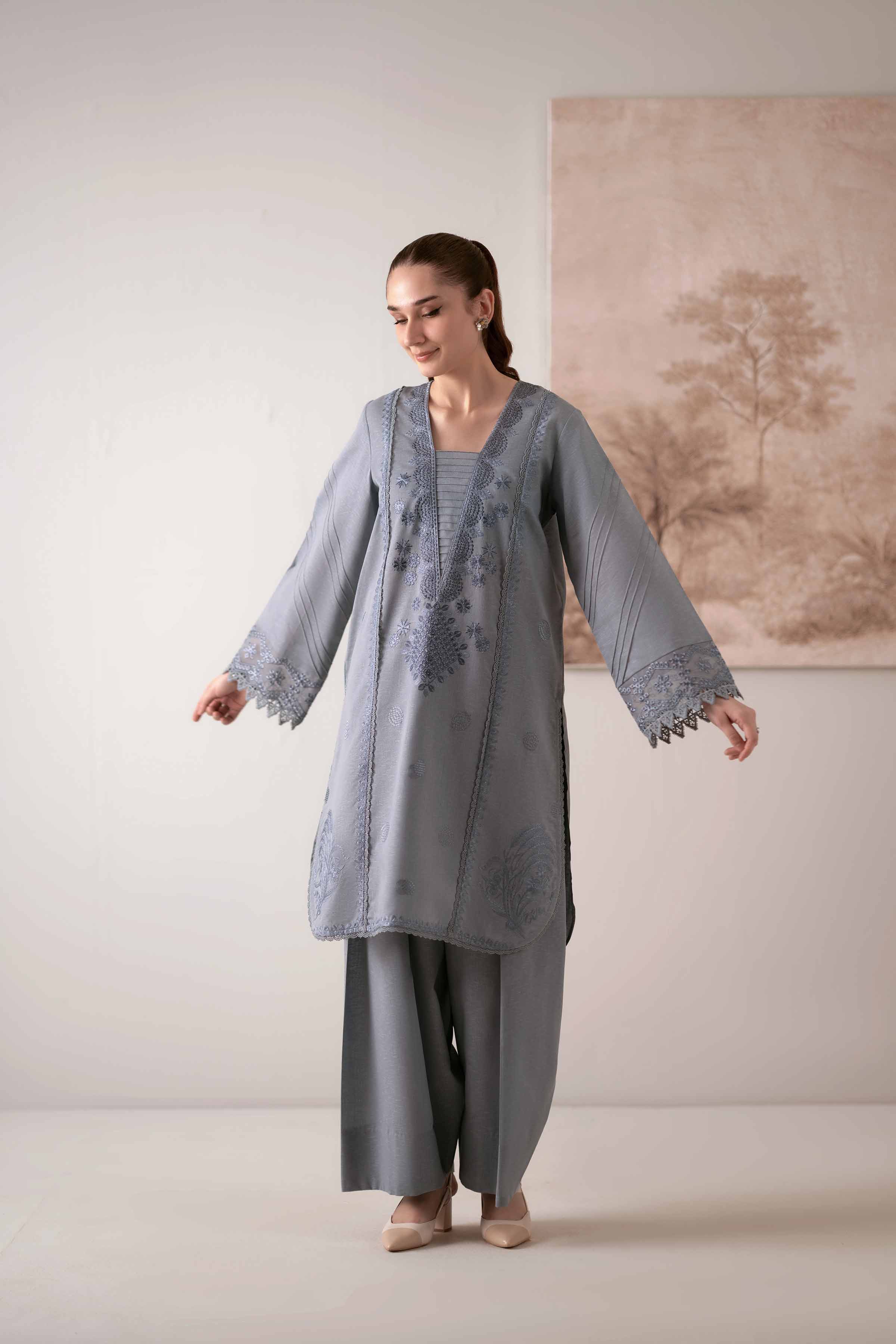 2 Piece - Embroidered Suit - 42502805 for Women - Unstitched Collection | Nishat | Shop Online