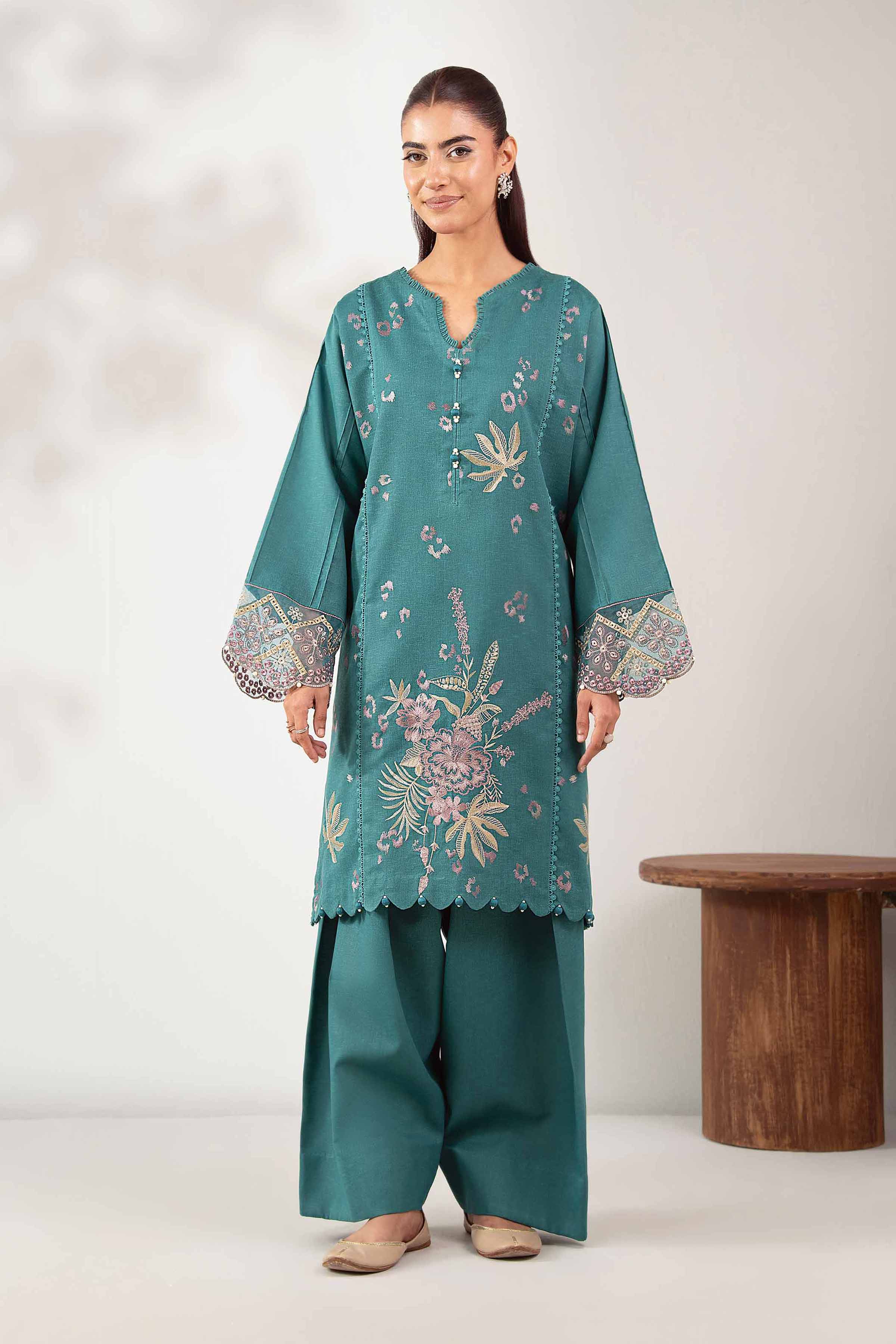2 Piece - Embroidered Suit - 42502806 for Women - Unstitched Collection | Nishat | Shop Online