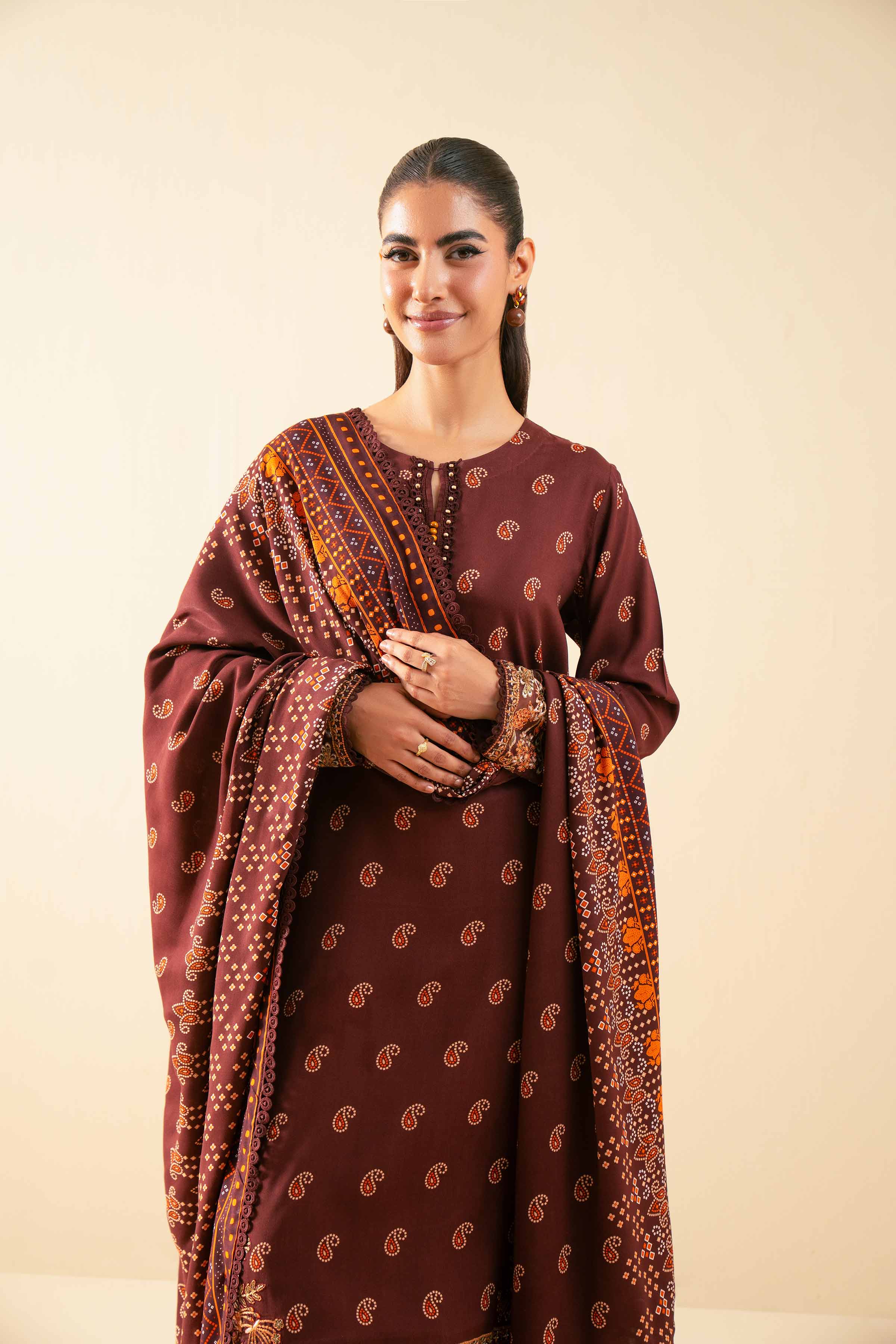 3 Piece - Printed Embroidered Suit - 42502826 for Women - Unstitched Collection | Nishat | Shop Online