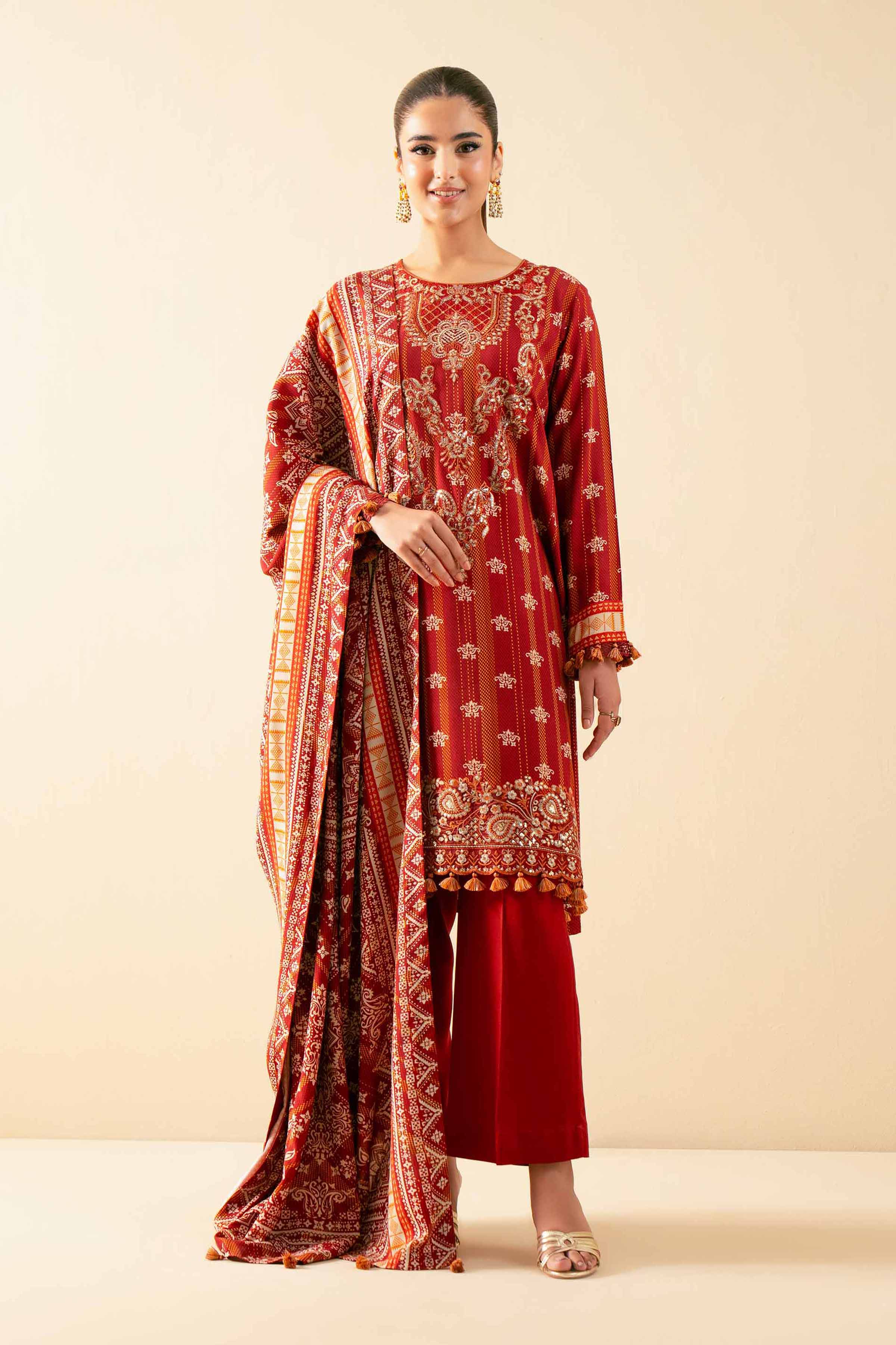 3 Piece - Printed Embroidered Suit - 42502827 for Women - Unstitched Collection | Nishat | Shop Online