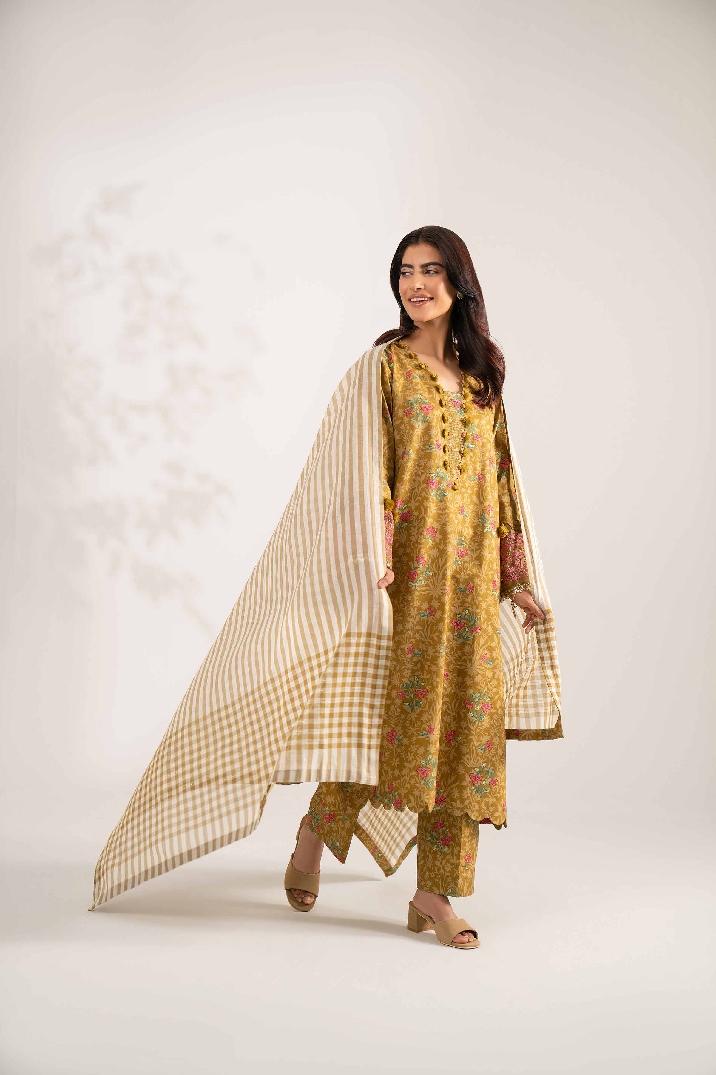 3 Piece - Printed Embroidered Suit - 42502840 for Women - Unstitched Collection | Nishat | Shop Online