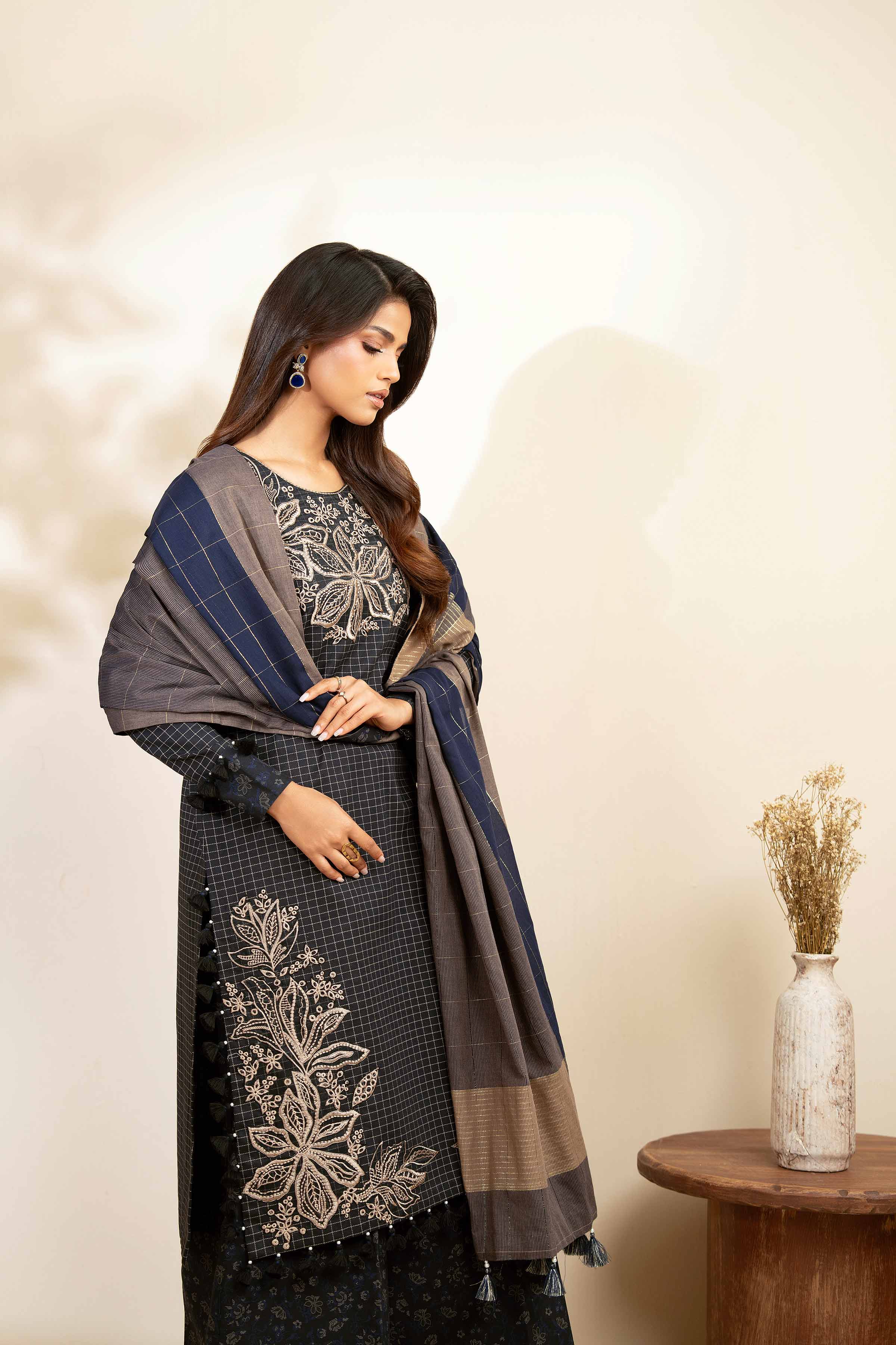 3 Piece - Printed Embroidered Suit - 42502841 for Women - Unstitched Collection | Nishat | Shop Online