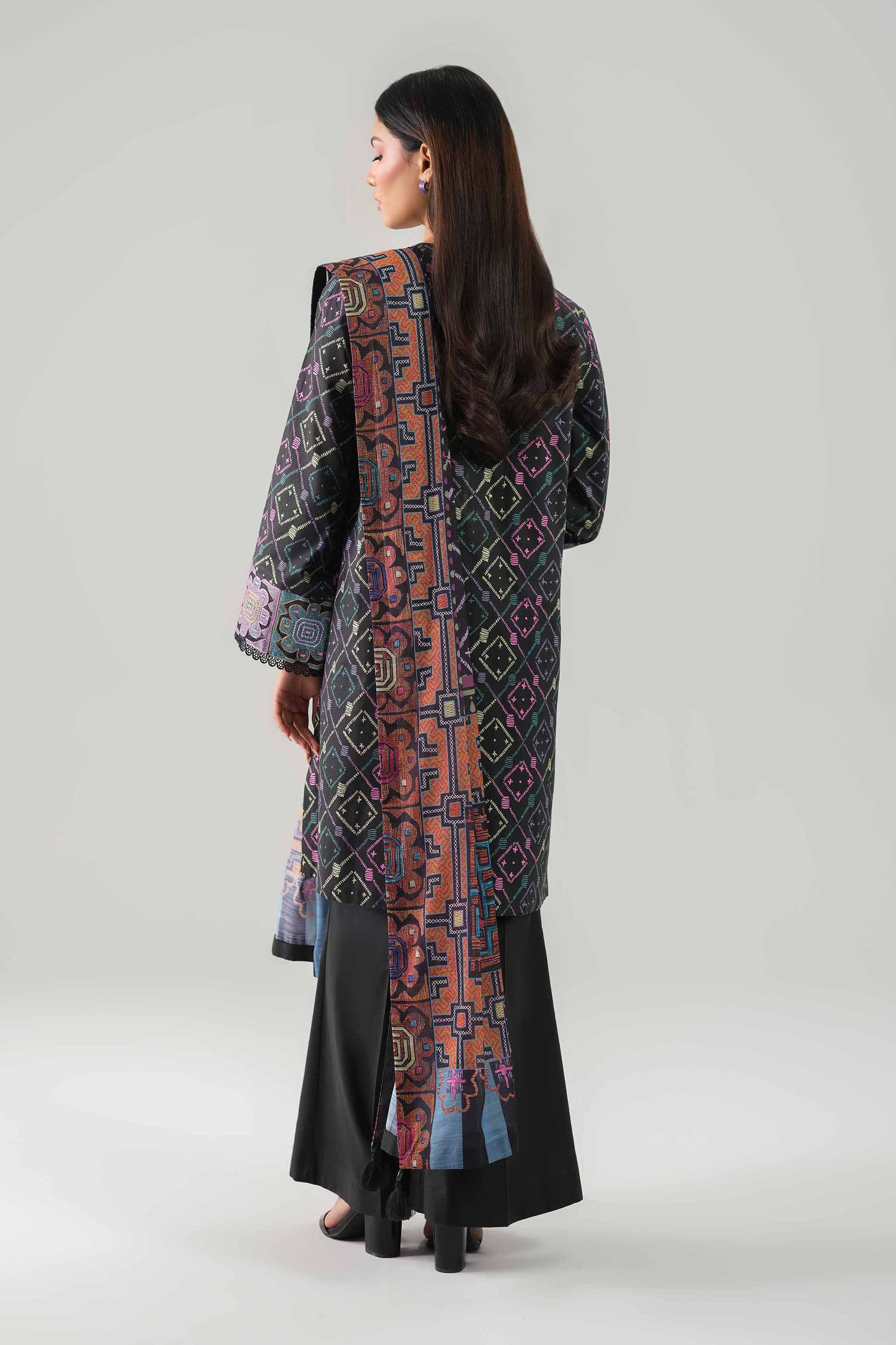 3 Piece - Digital Printed Embroidered Suit - 42502859