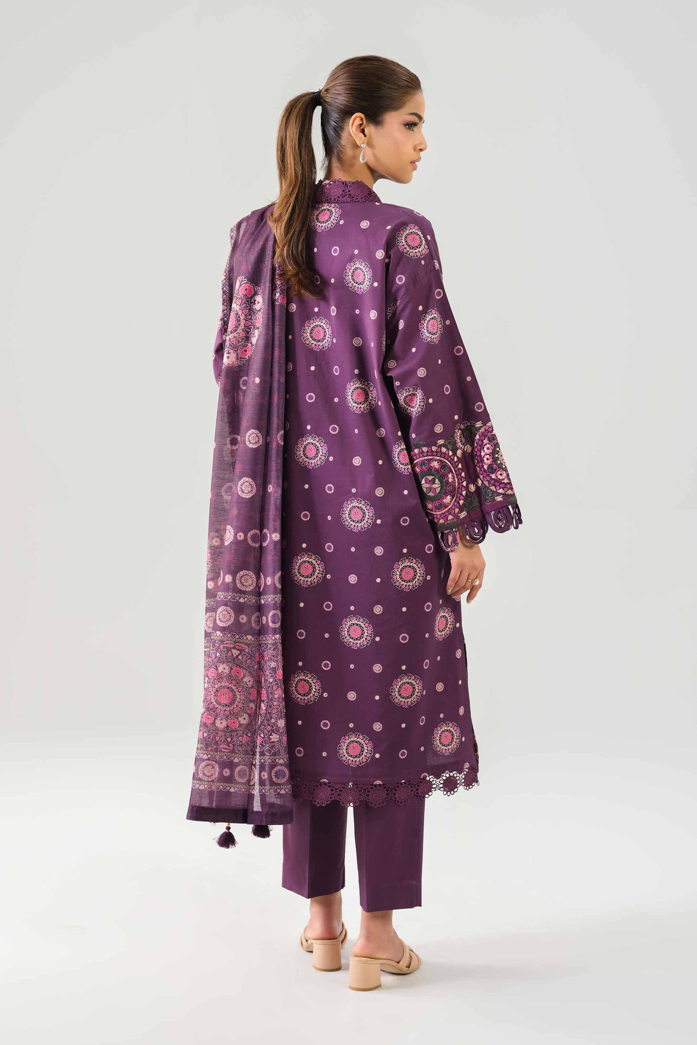 3 Piece - Digital Printed Embroidered Suit - 42502860