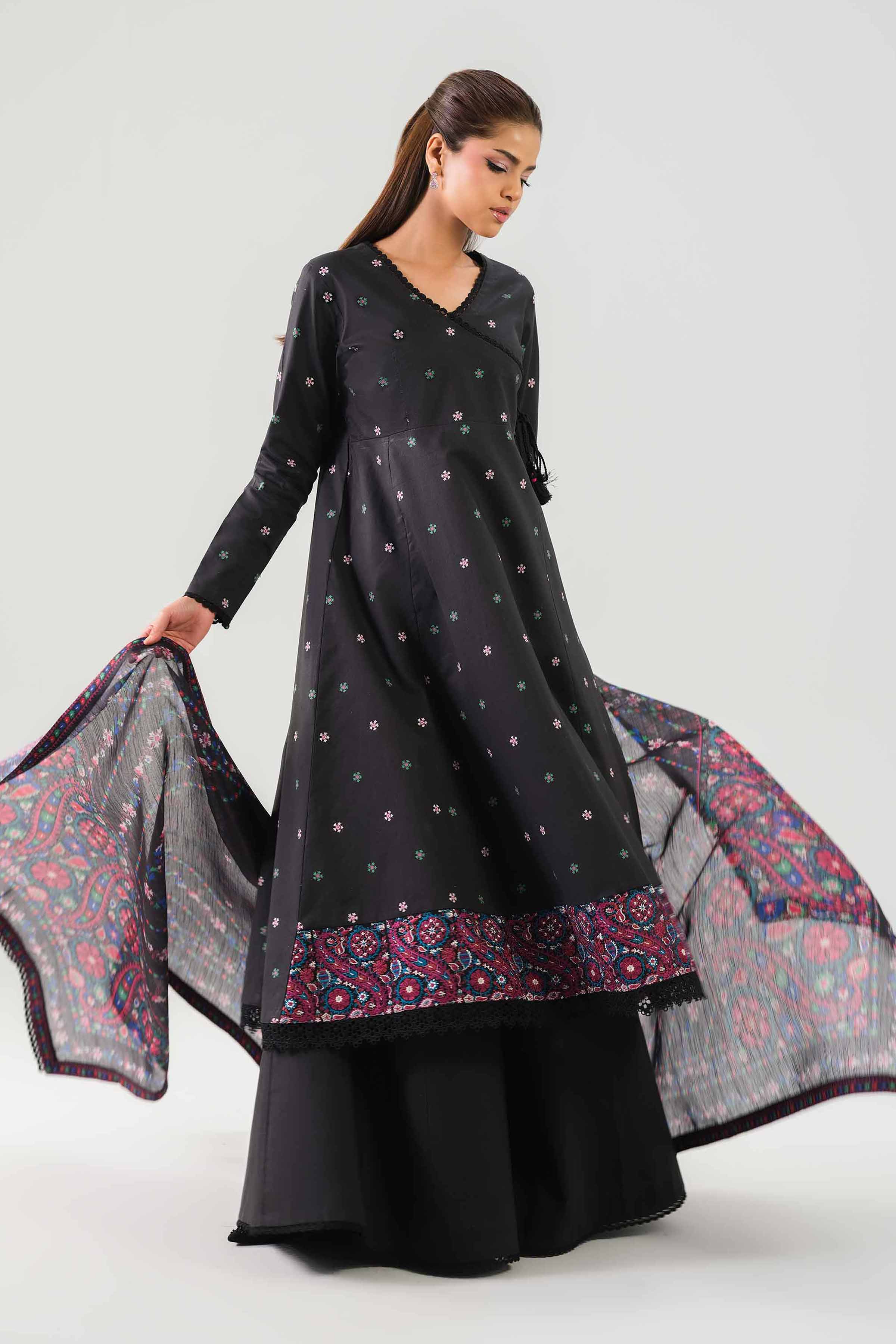 3 Piece - Digital Printed Embroidered Suit - 42502861