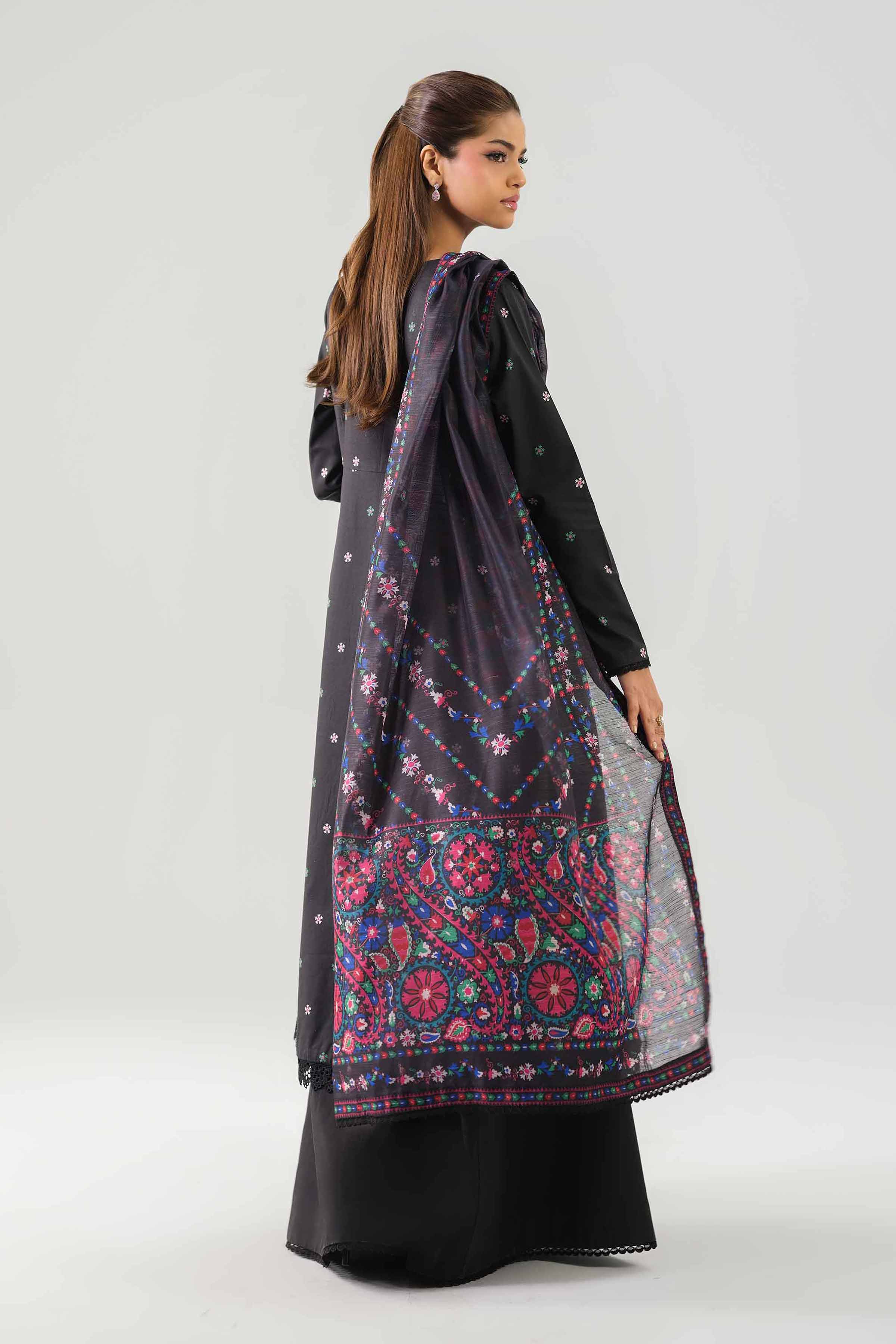 3 Piece - Digital Printed Embroidered Suit - 42502861