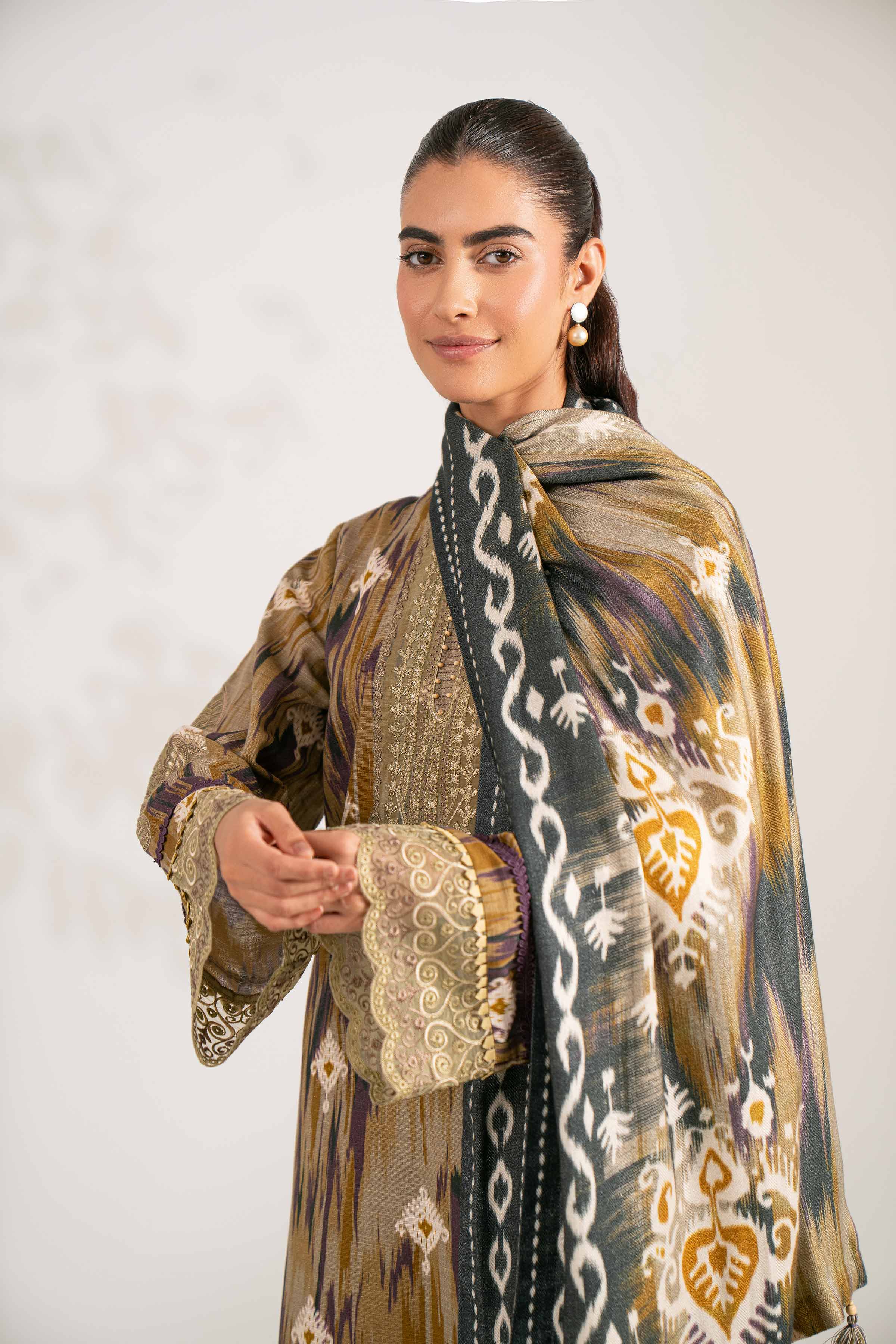 3 Piece - Printed Embroidered Suit - 42502869 for Women - Unstitched Collection | Nishat | Shop Online