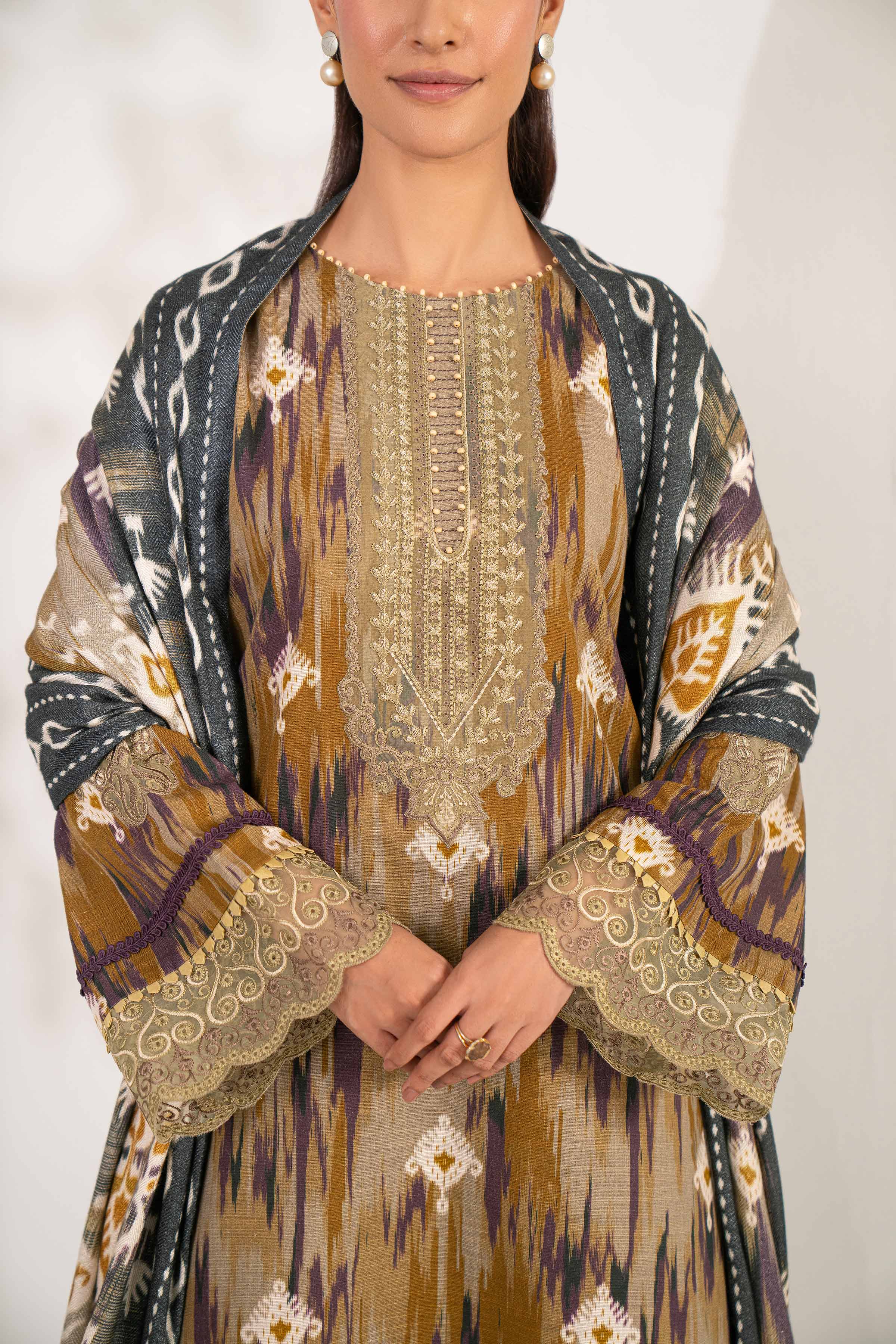 3 Piece - Printed Embroidered Suit - 42502869 for Women - Unstitched Collection | Nishat | Shop Online
