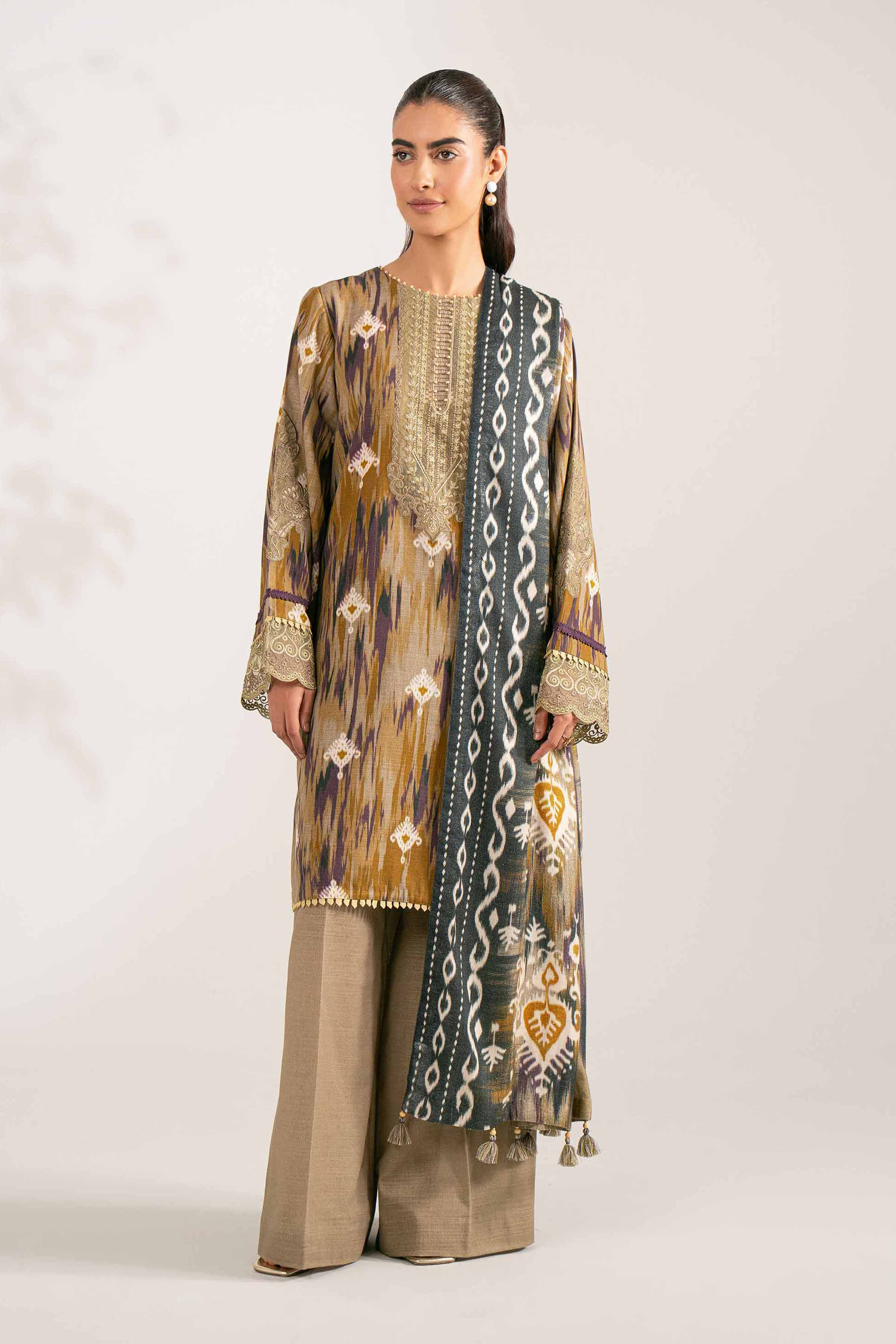 3 Piece - Printed Embroidered Suit - 42502869 for Women - Unstitched Collection | Nishat | Shop Online