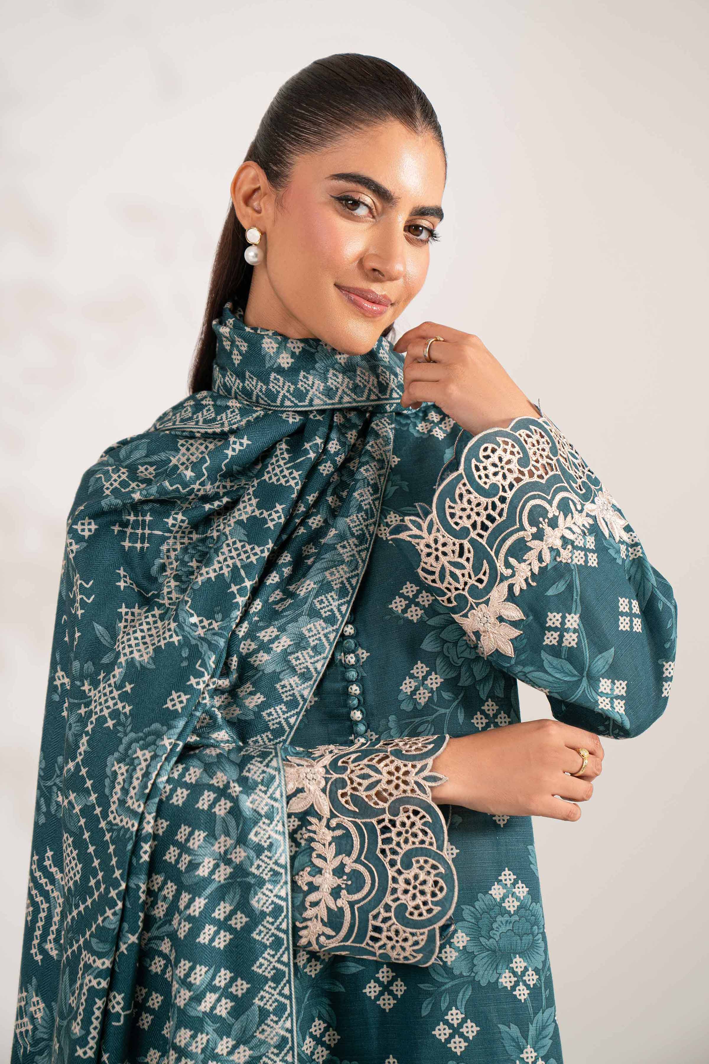 3 Piece - Printed Embroidered Suit - 42502870 for Women - Unstitched Collection | Nishat | Shop Online