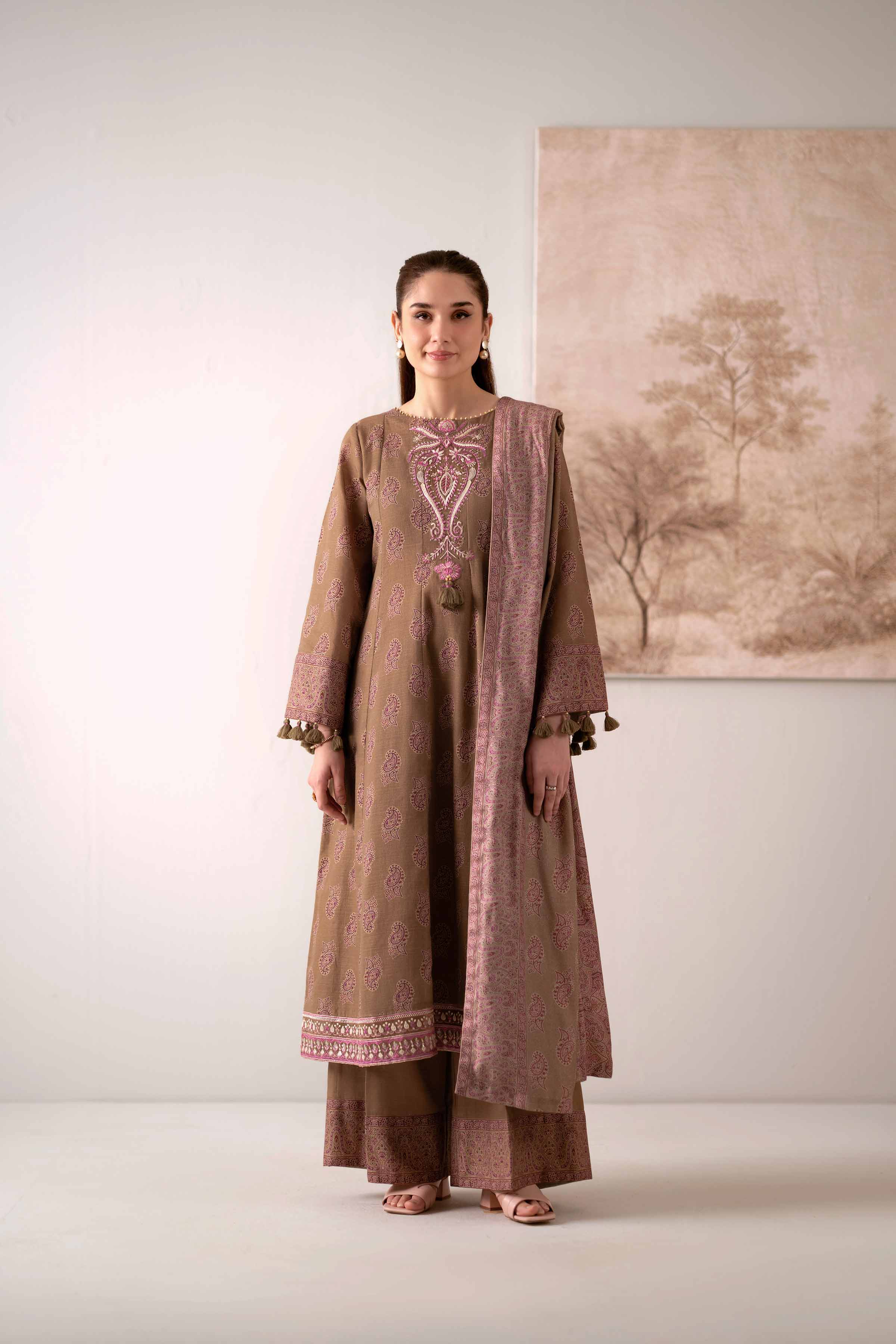 3 Piece - Printed Embroidered Suit - 42502872 for Women - Unstitched Collection | Nishat | Shop Online