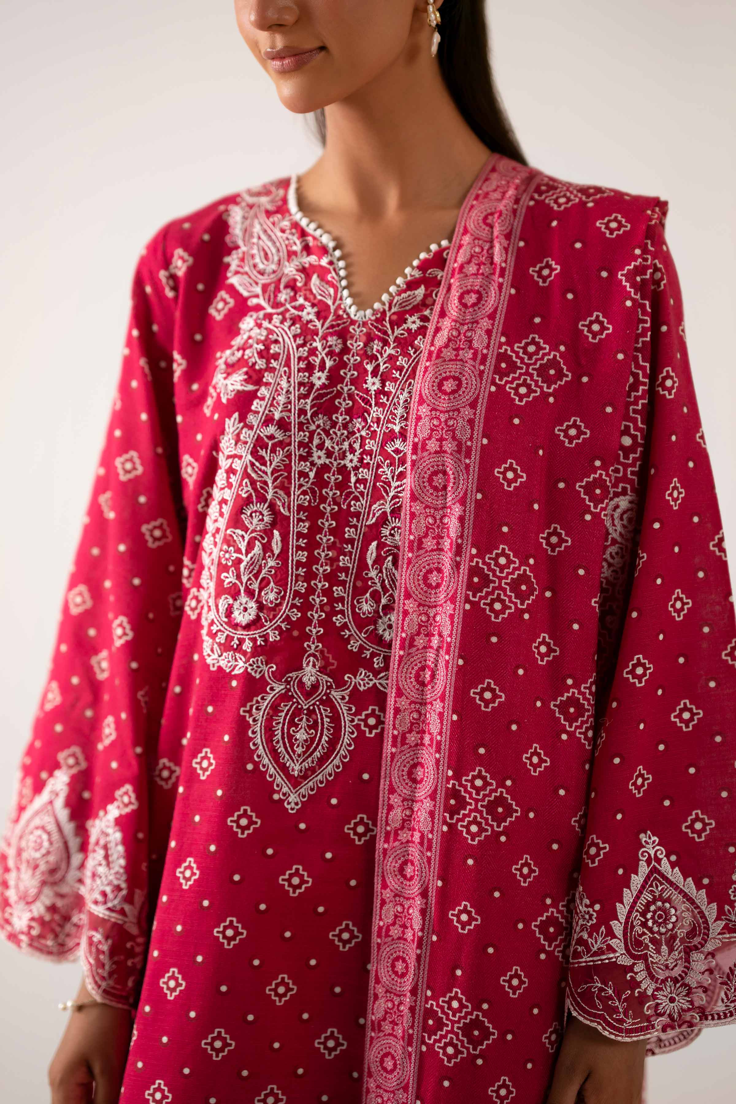 3 Piece - Printed Embroidered Suit - 42502873 for Women - Unstitched Collection | Nishat | Shop Online