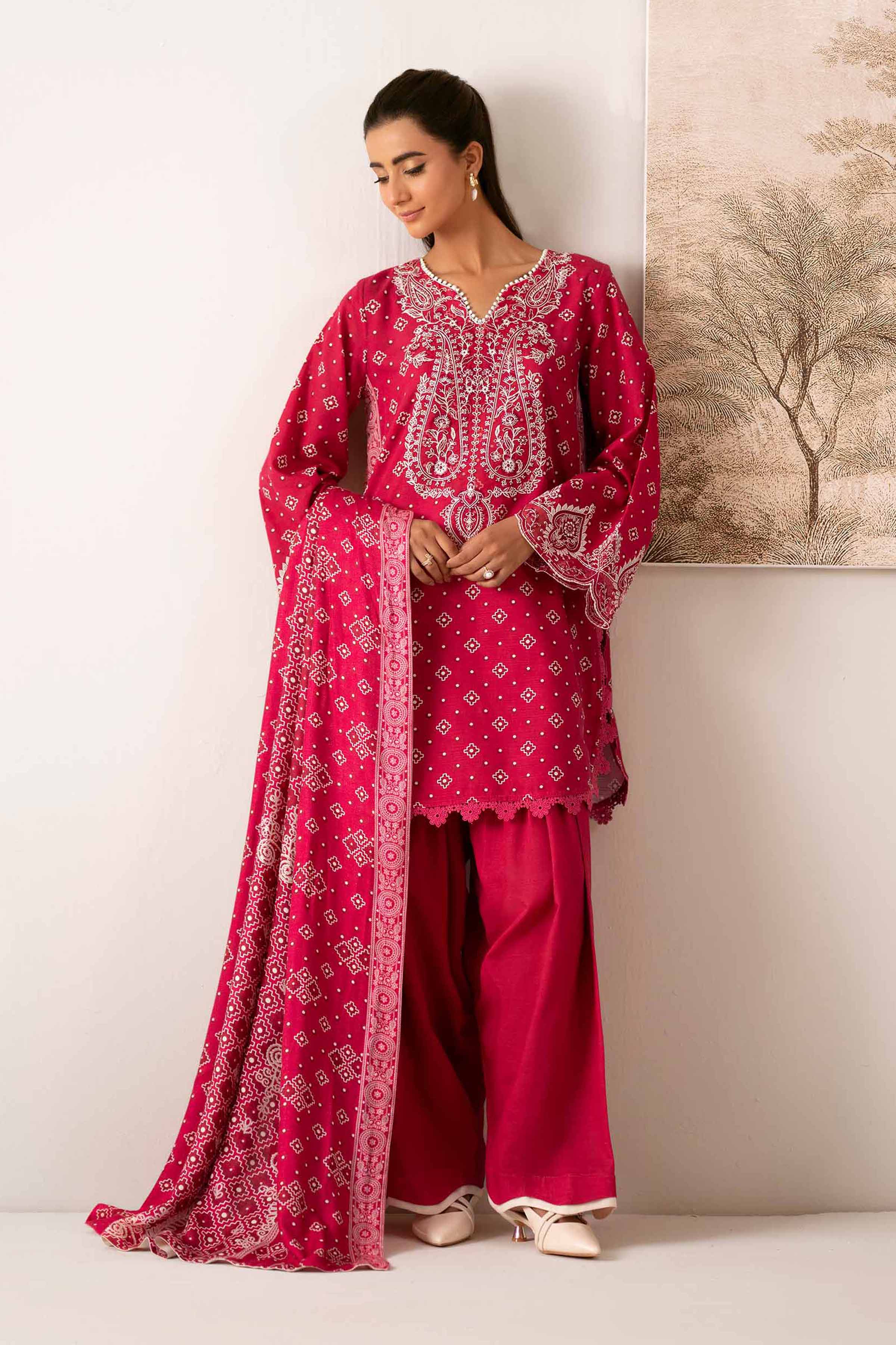 3 Piece - Printed Embroidered Suit - 42502873 for Women - Unstitched Collection | Nishat | Shop Online