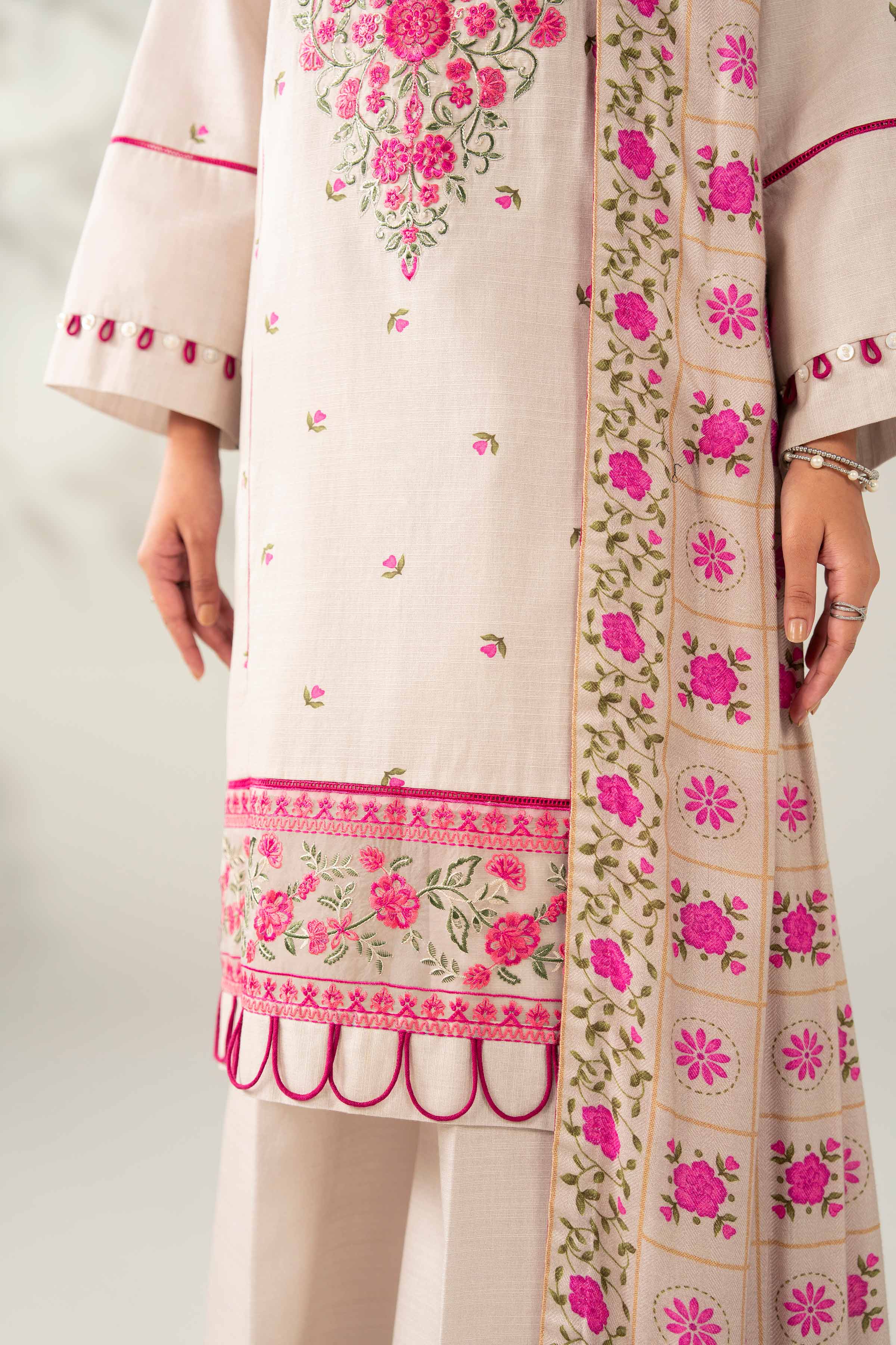 3 Piece - Embroidered Suit - 42502875 for Women - Unstitched Collection | Nishat | Shop Online