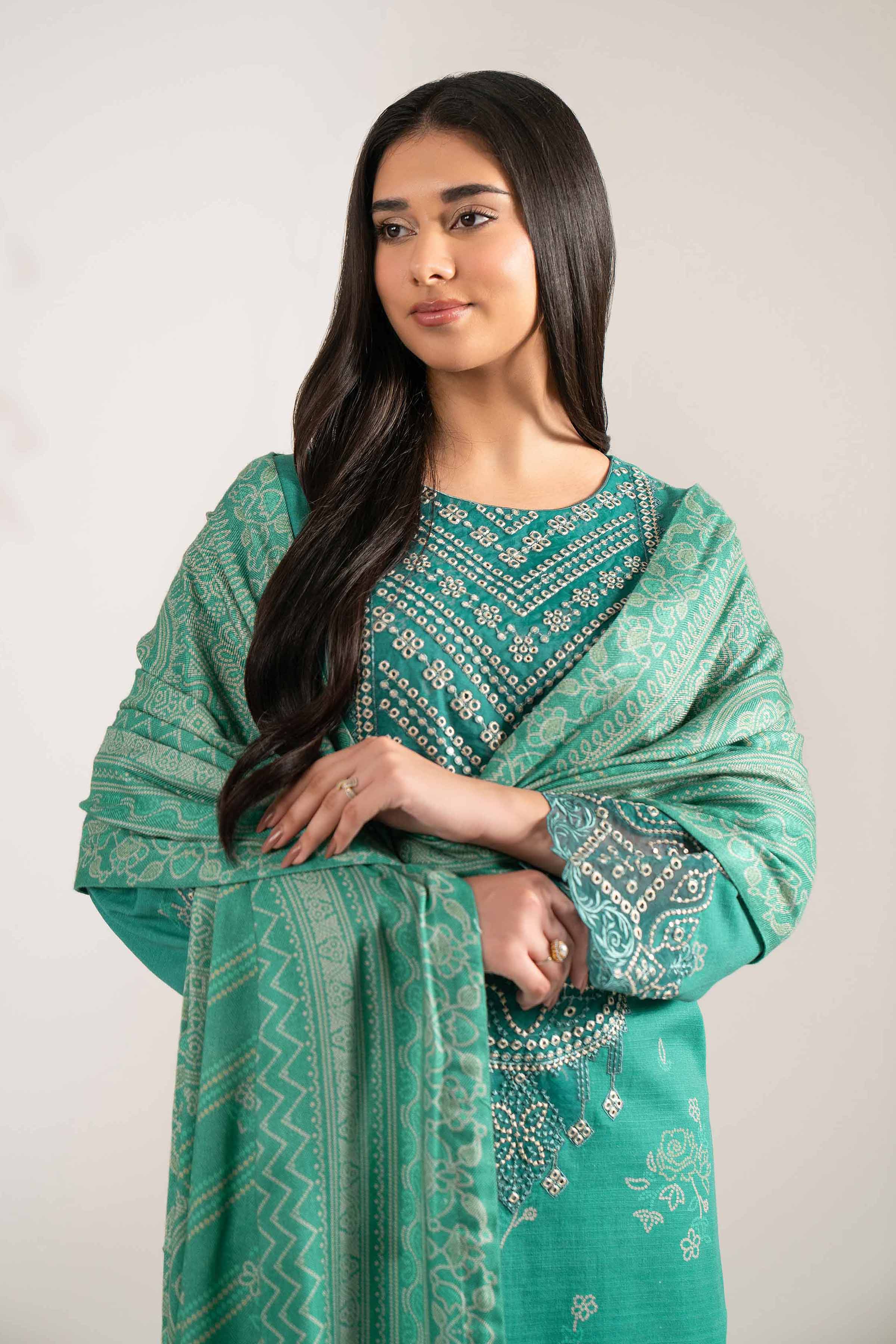 3 Piece - Printed Embroidered Suit - 42502876 for Women - Unstitched Collection | Nishat | Shop Online