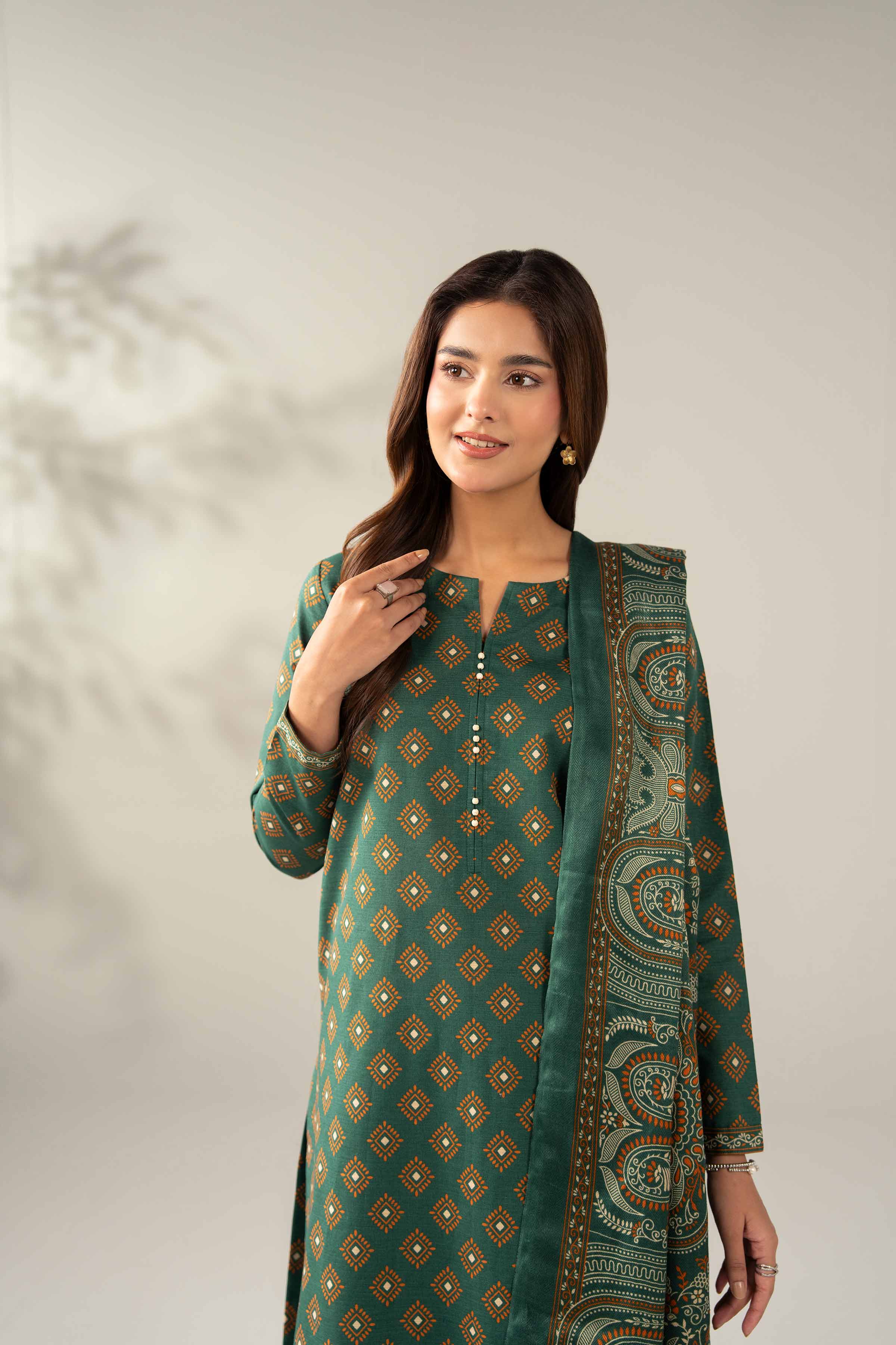 3 Piece - Printed Embroidered Suit - 42502878 for Women - Unstitched Collection | Nishat | Shop Online