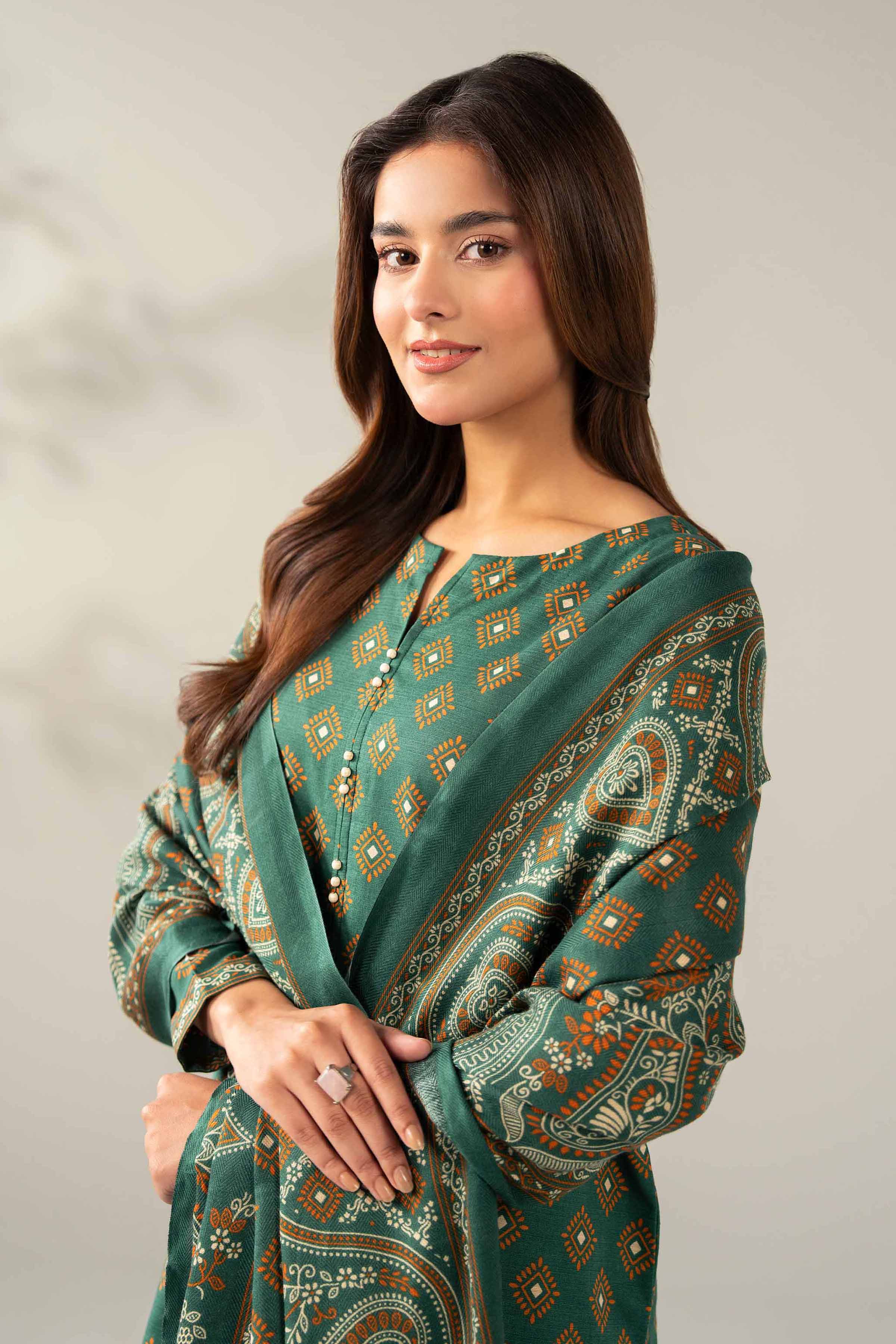 3 Piece - Printed Embroidered Suit - 42502878 for Women - Unstitched Collection | Nishat | Shop Online