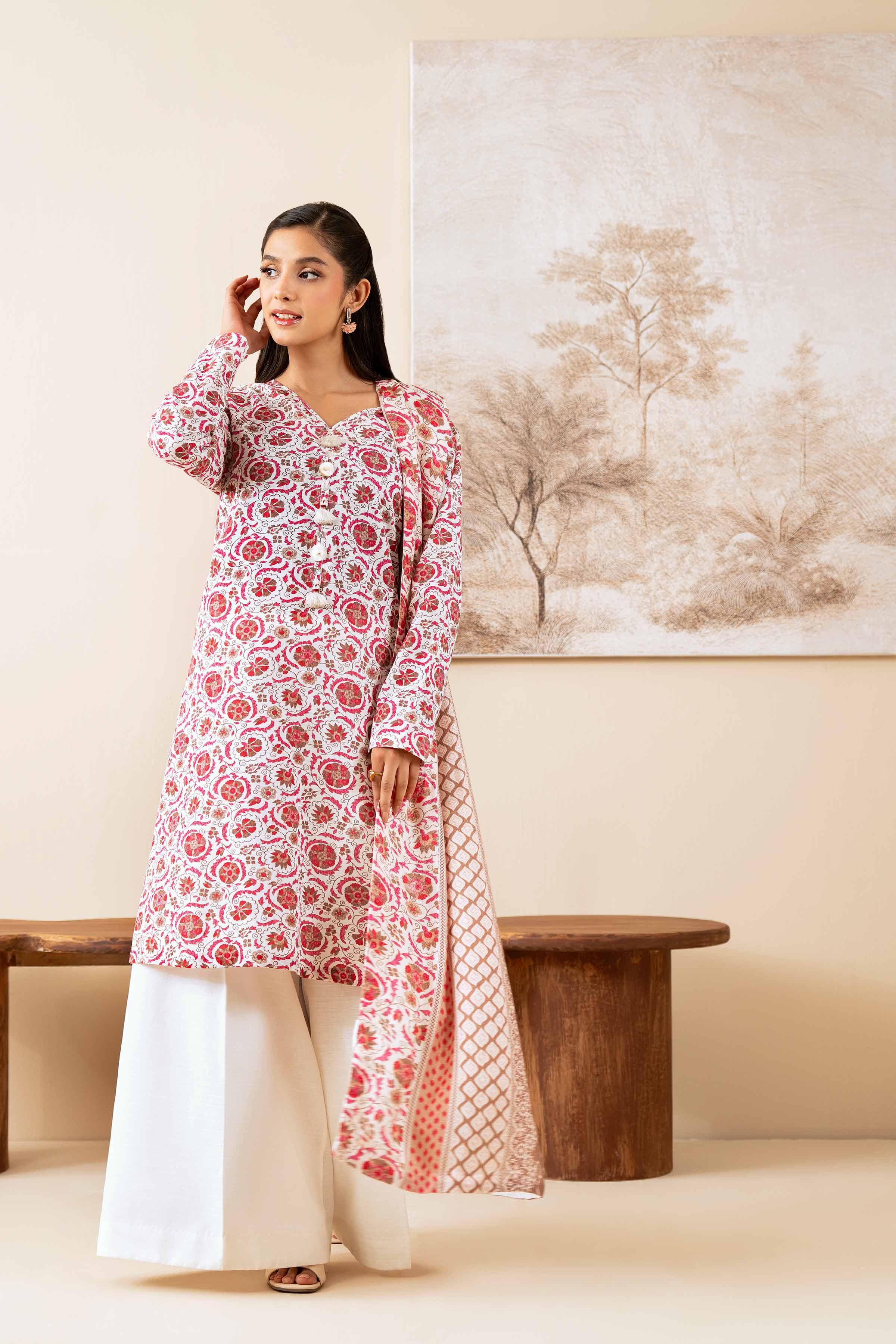 3 Piece - Printed Suit - 42502880 for Women - Unstitched Collection | Nishat | Shop Online