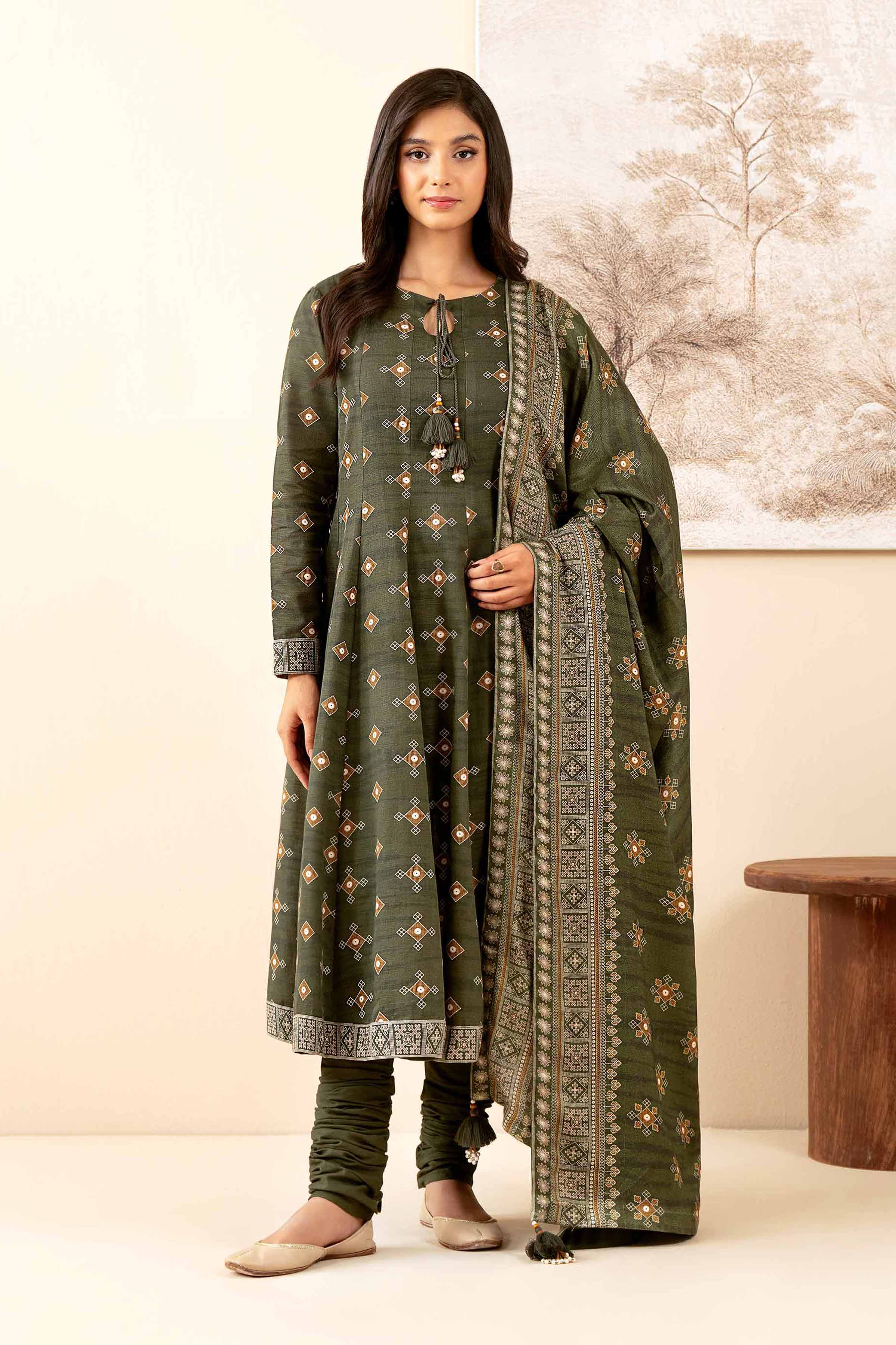 3 Piece - Printed Suit - 42502886 for Women - Unstitched Collection | Nishat | Shop Online