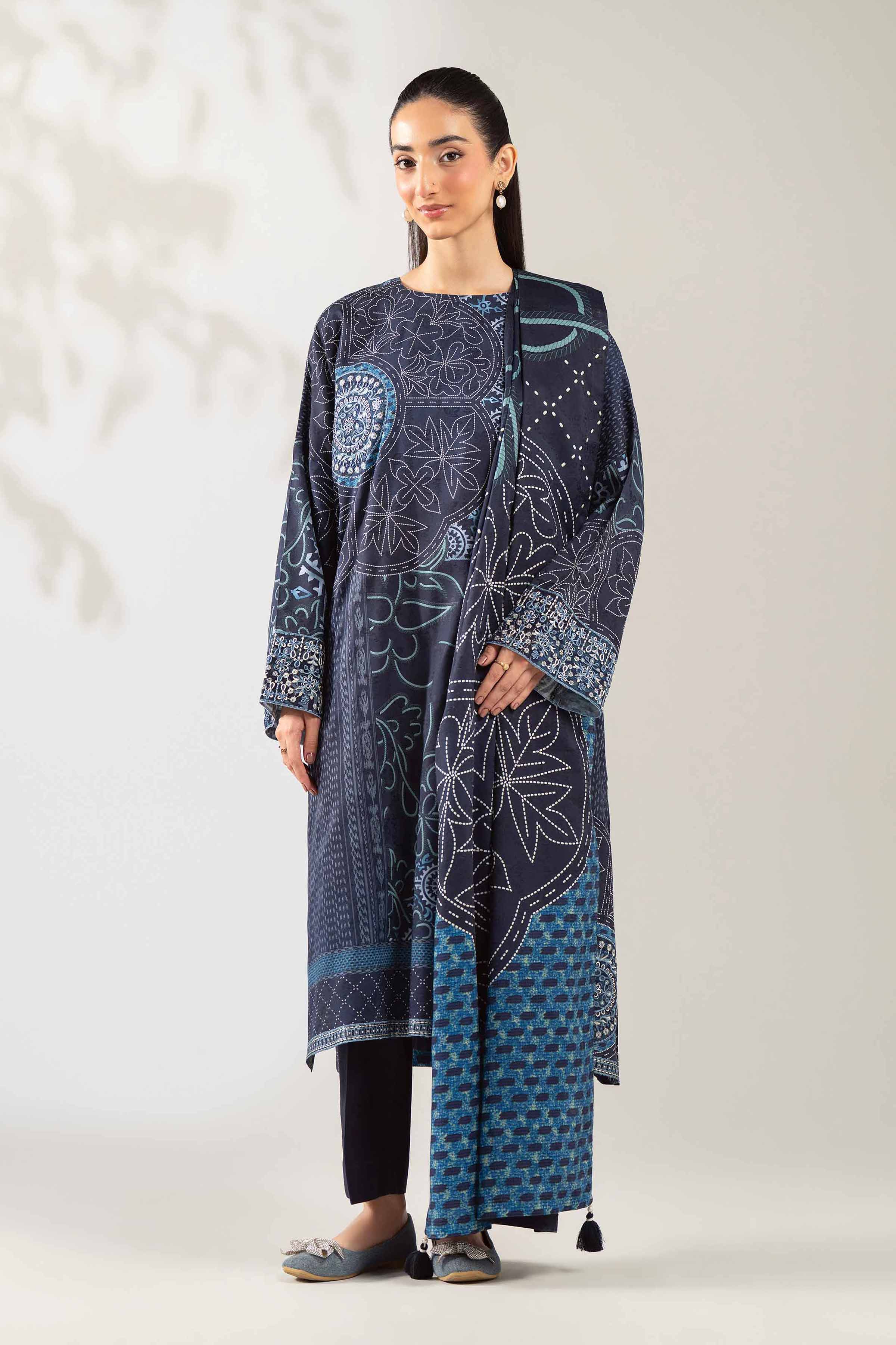 3 Piece - Digital Printed Embroidered Suit - 42502889 for Women - Unstitched Collection | Nishat | Shop Online