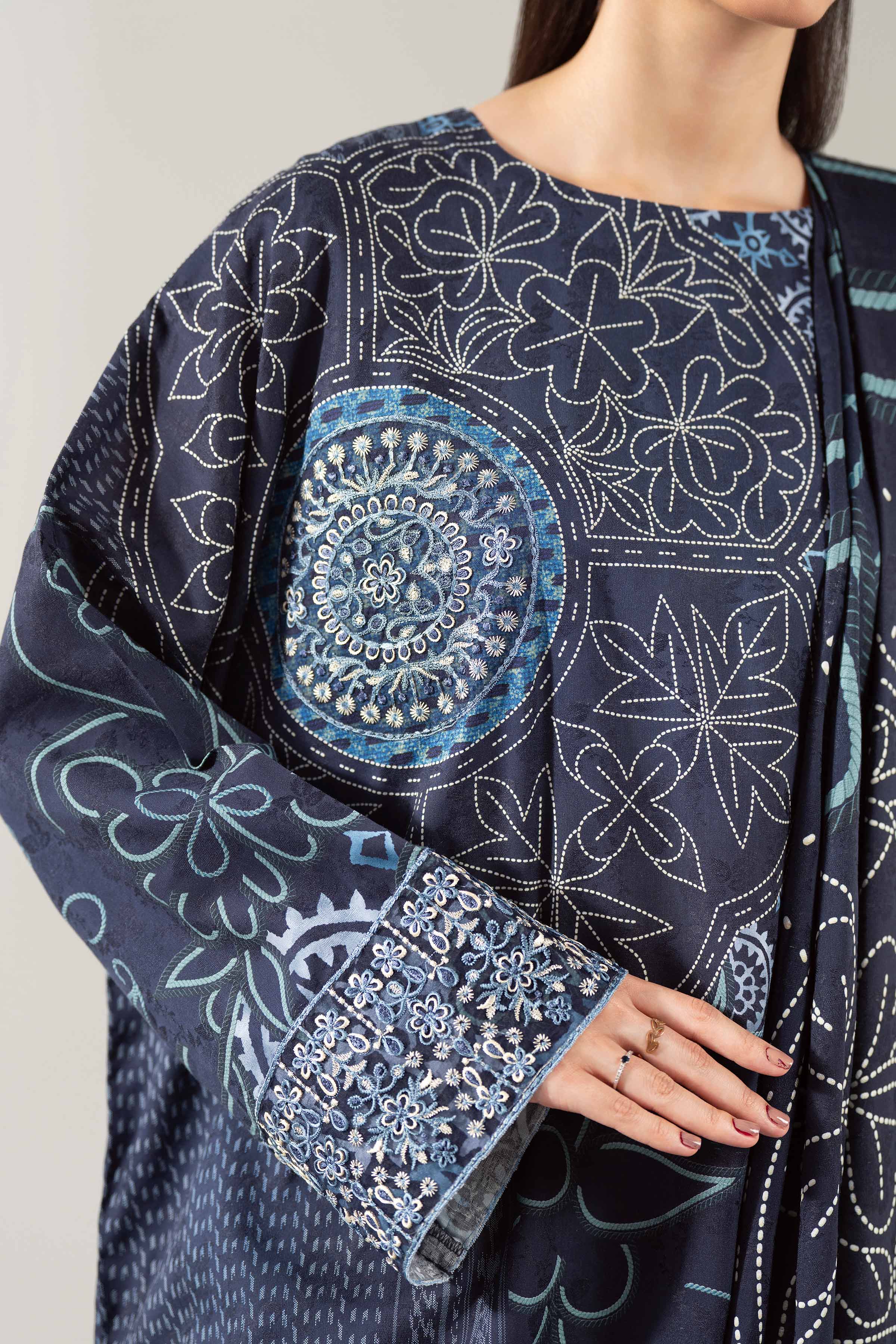 3 Piece - Digital Printed Embroidered Suit - 42502889 for Women - Unstitched Collection | Nishat | Shop Online