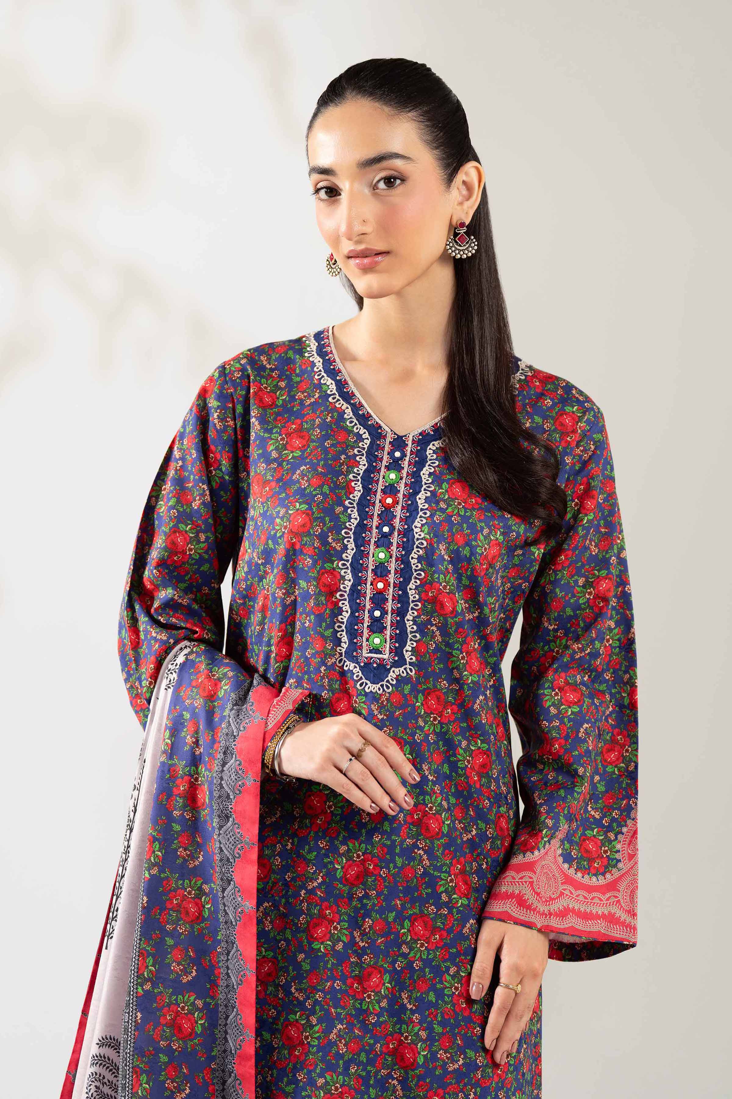 3 Piece - Digital Printed Embroidered Suit - 42502890 for Women - Unstitched Collection | Nishat | Shop Online