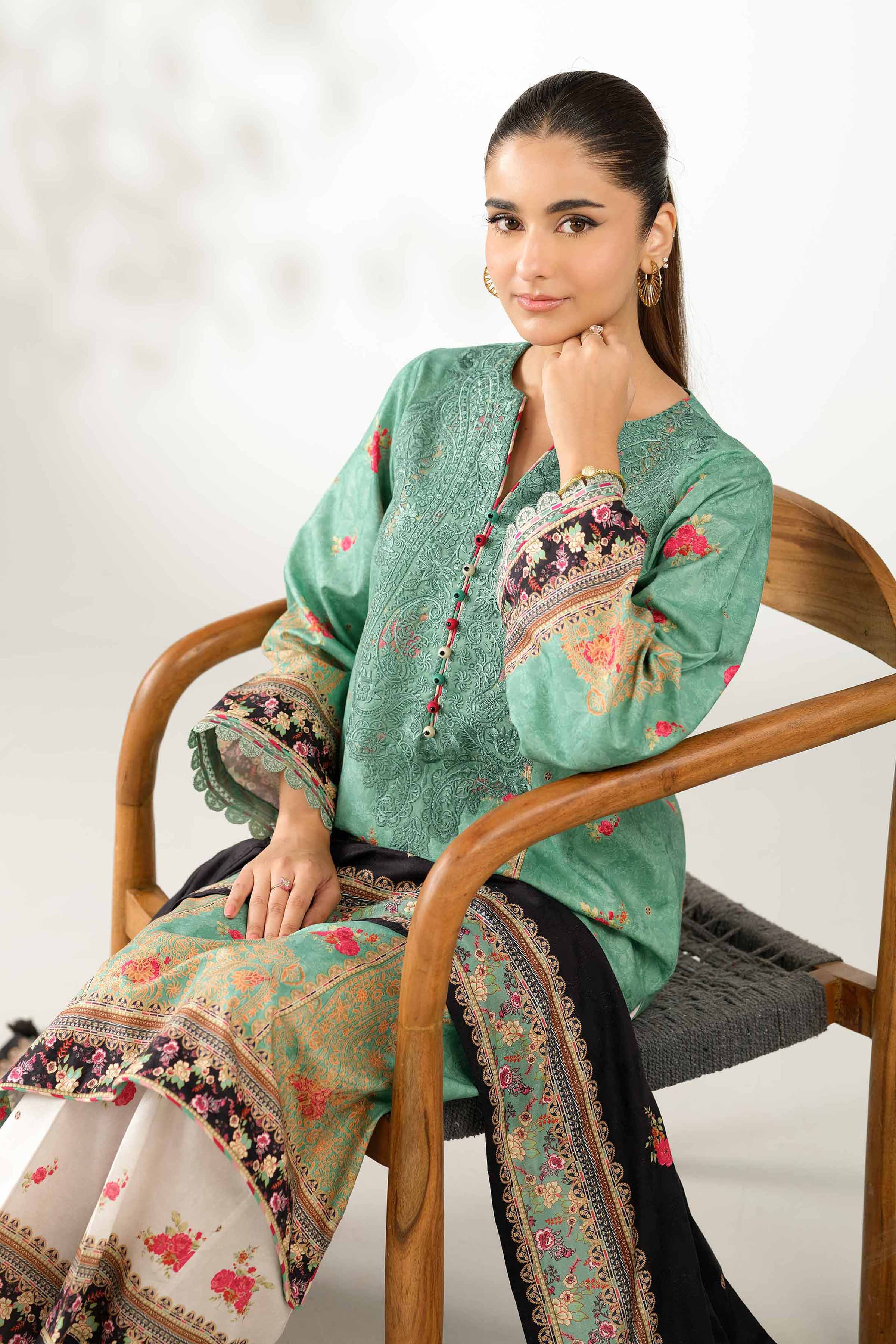 3 Piece - Digital Printed Embroidered Suit - 42502892 for Women - Unstitched Collection | Nishat | Shop Online