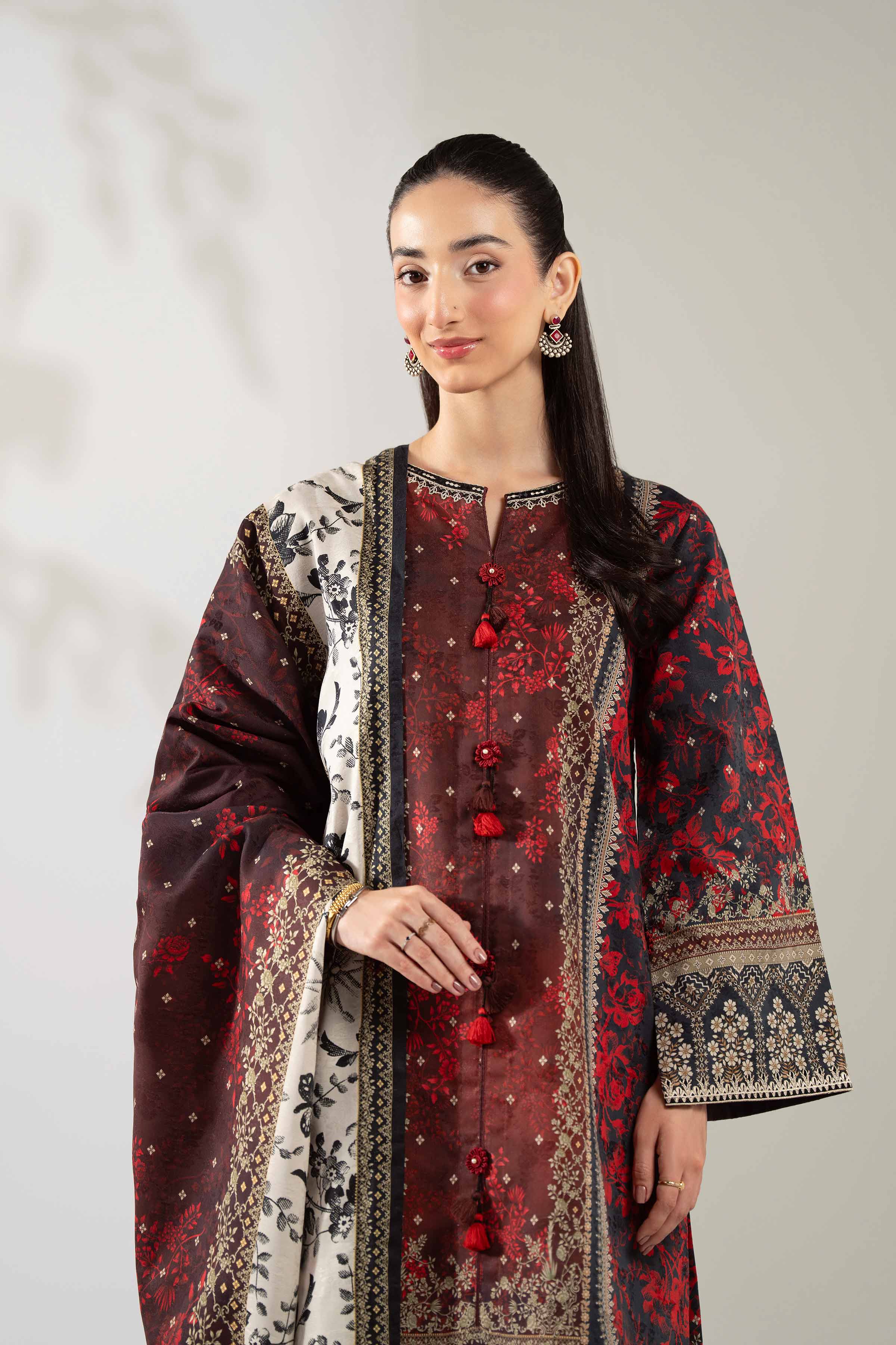 3 Piece - Digital Printed Embroidered Suit - 42502893 for Women - Unstitched Collection | Nishat | Shop Online