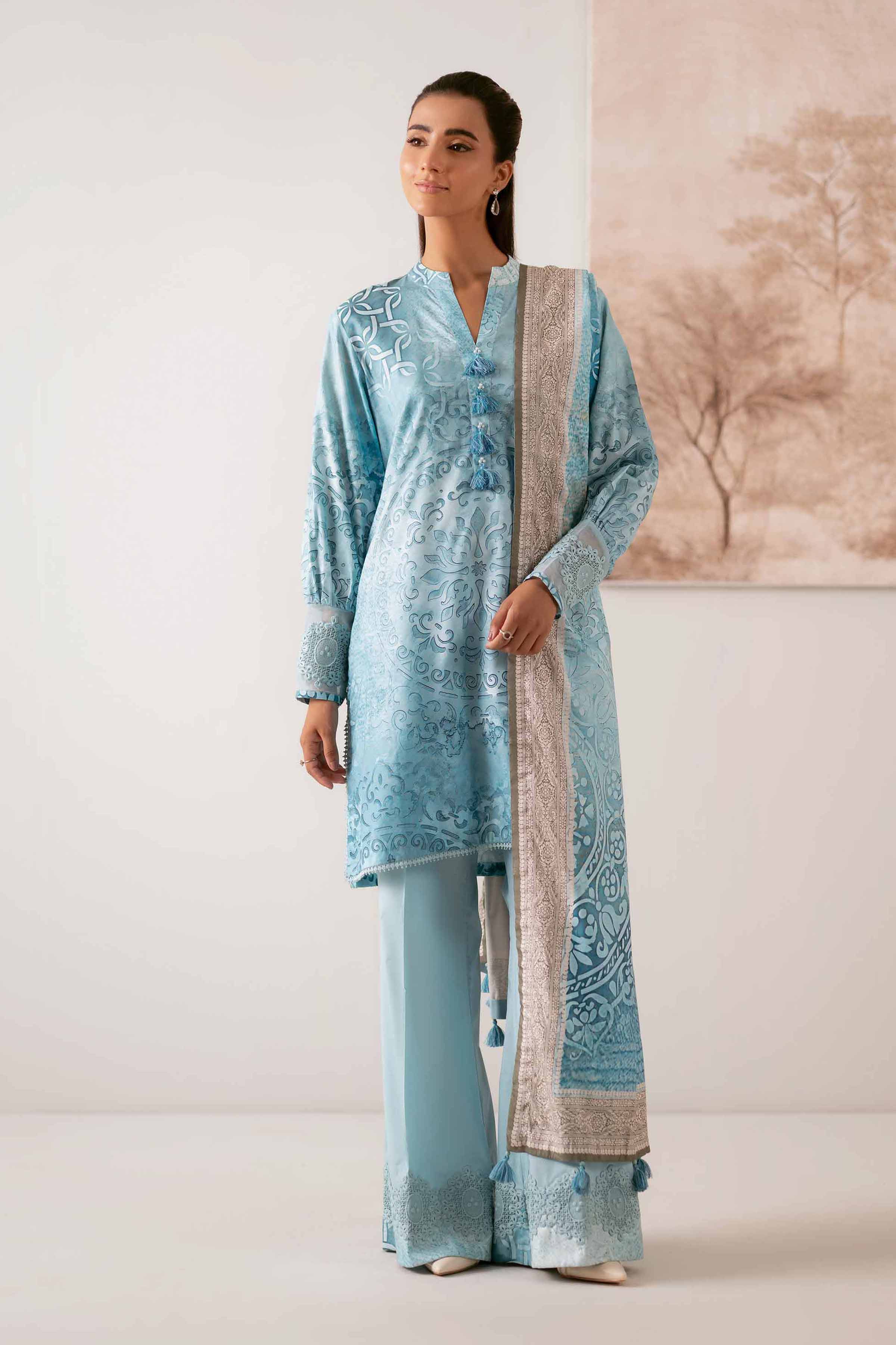 3 Piece - Digital Printed Suit - 42502900 for Women - Unstitched Collection | Nishat | Shop Online