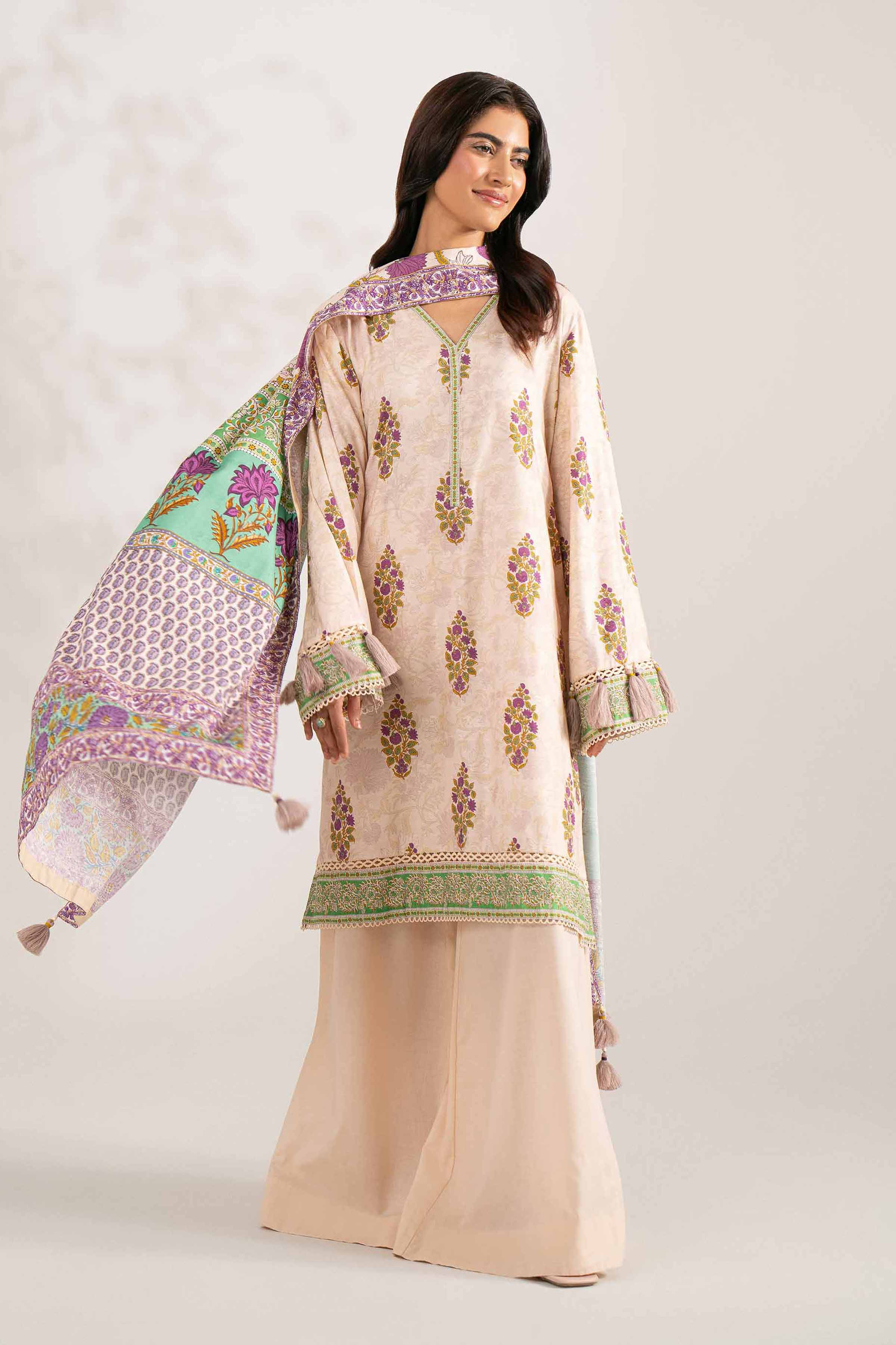 3 Piece - Digital Printed Suit - 42502904 for Women - Unstitched Collection | Nishat | Shop Online